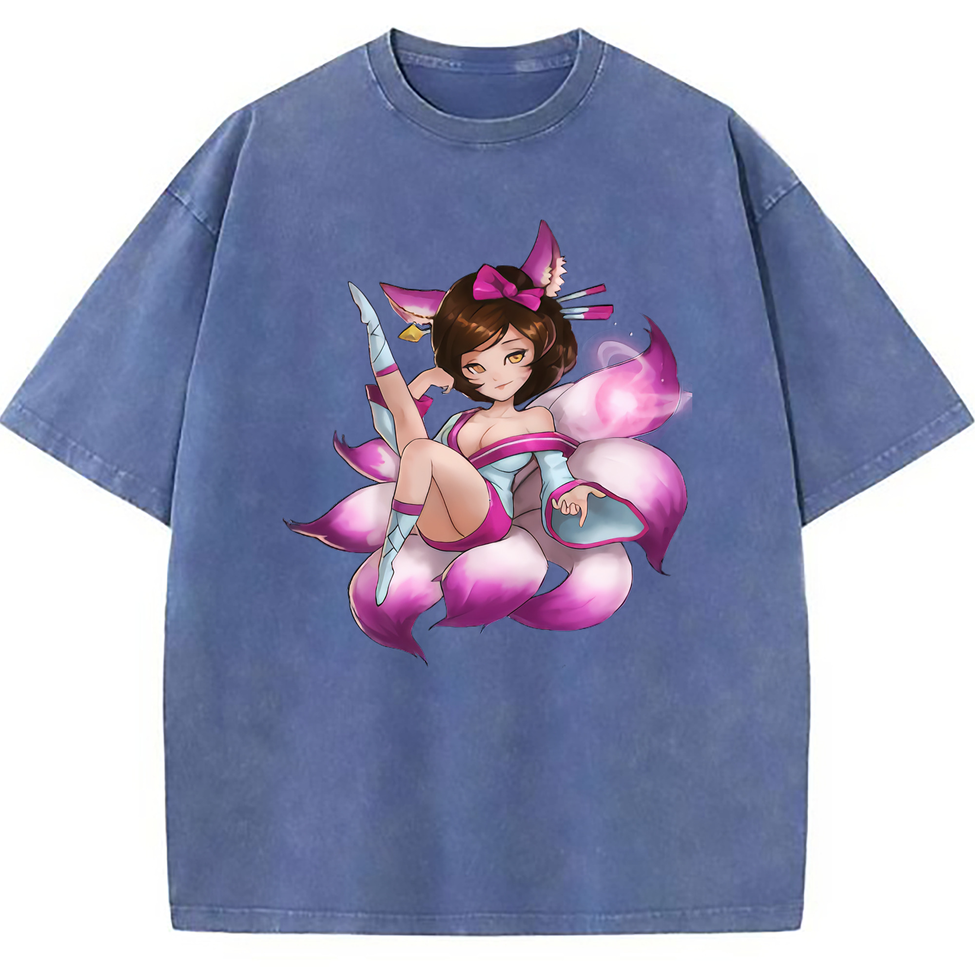 （画像用） リーグ・オブ・レジェンド League of Legends LOL 綿100% ヴィンテージ風 半袖Tシャツ（フロントプリント）