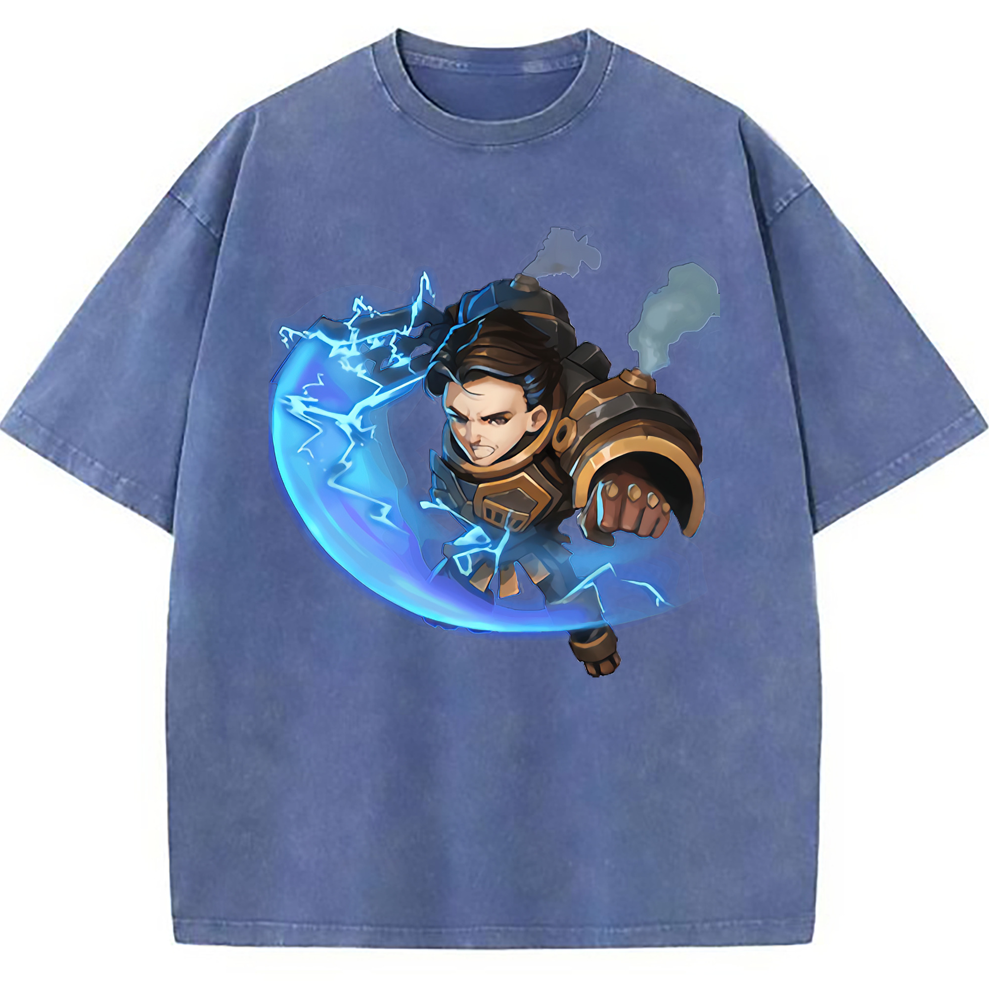 （画像用） リーグ・オブ・レジェンド League of Legends LOL 綿100% ヴィンテージ風 半袖Tシャツ（フロントプリント）
