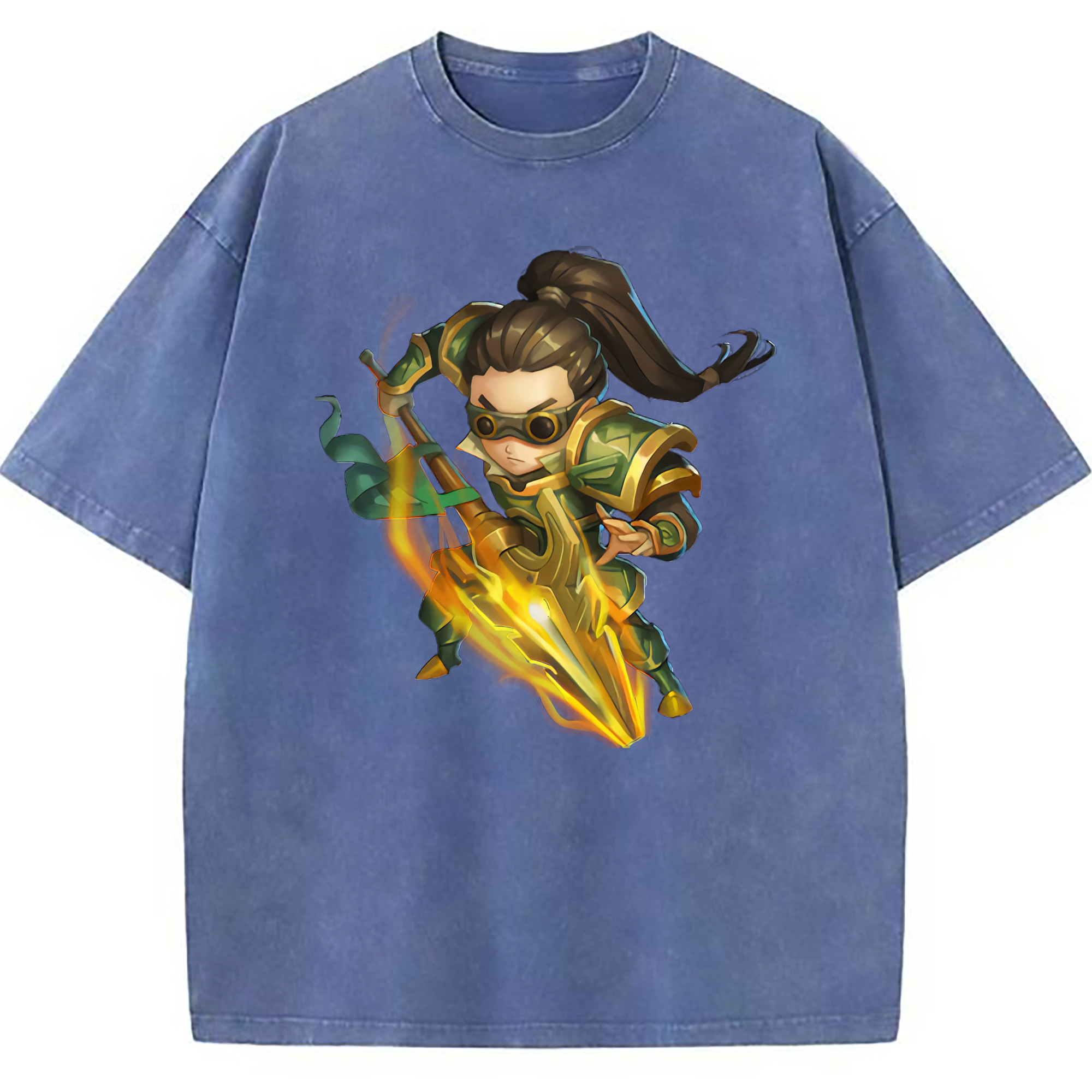 （画像用） リーグ・オブ・レジェンド League of Legends LOL 綿100% ヴィンテージ風 半袖Tシャツ（フロントプリント）
