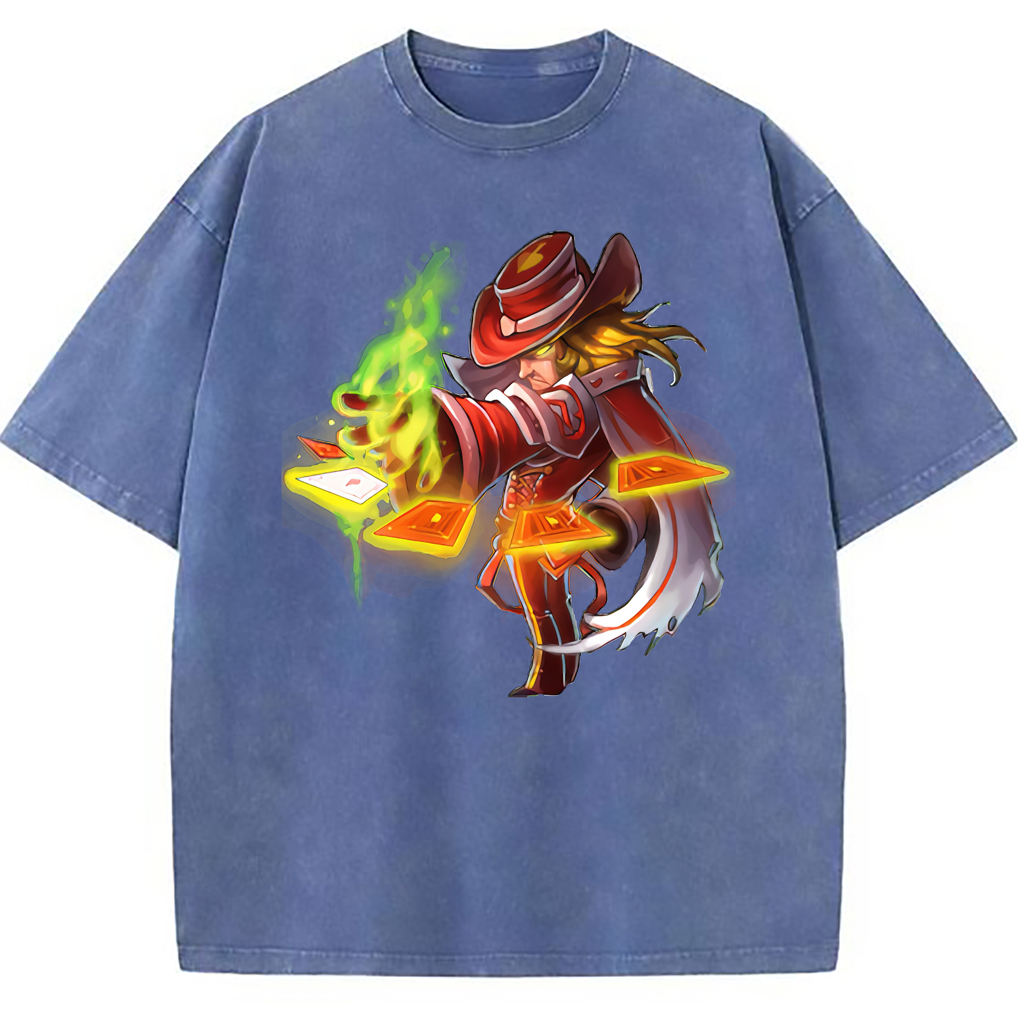 （画像用） リーグ・オブ・レジェンド League of Legends LOL 綿100% ヴィンテージ風 半袖Tシャツ（フロントプリント）
