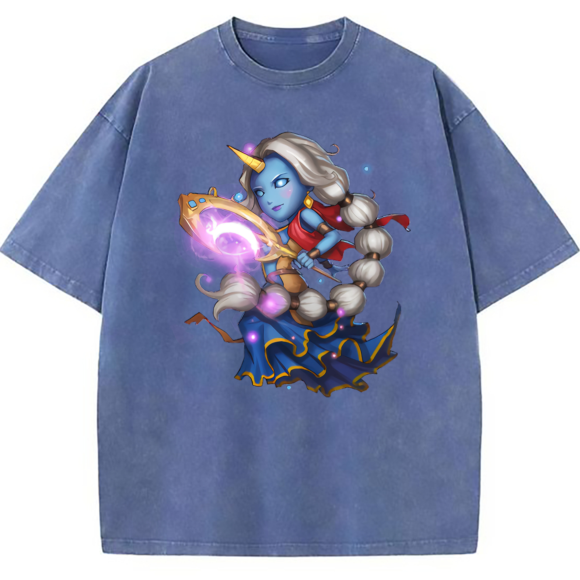 （画像用） リーグ・オブ・レジェンド League of Legends LOL 綿100% ヴィンテージ風 半袖Tシャツ（フロントプリント）