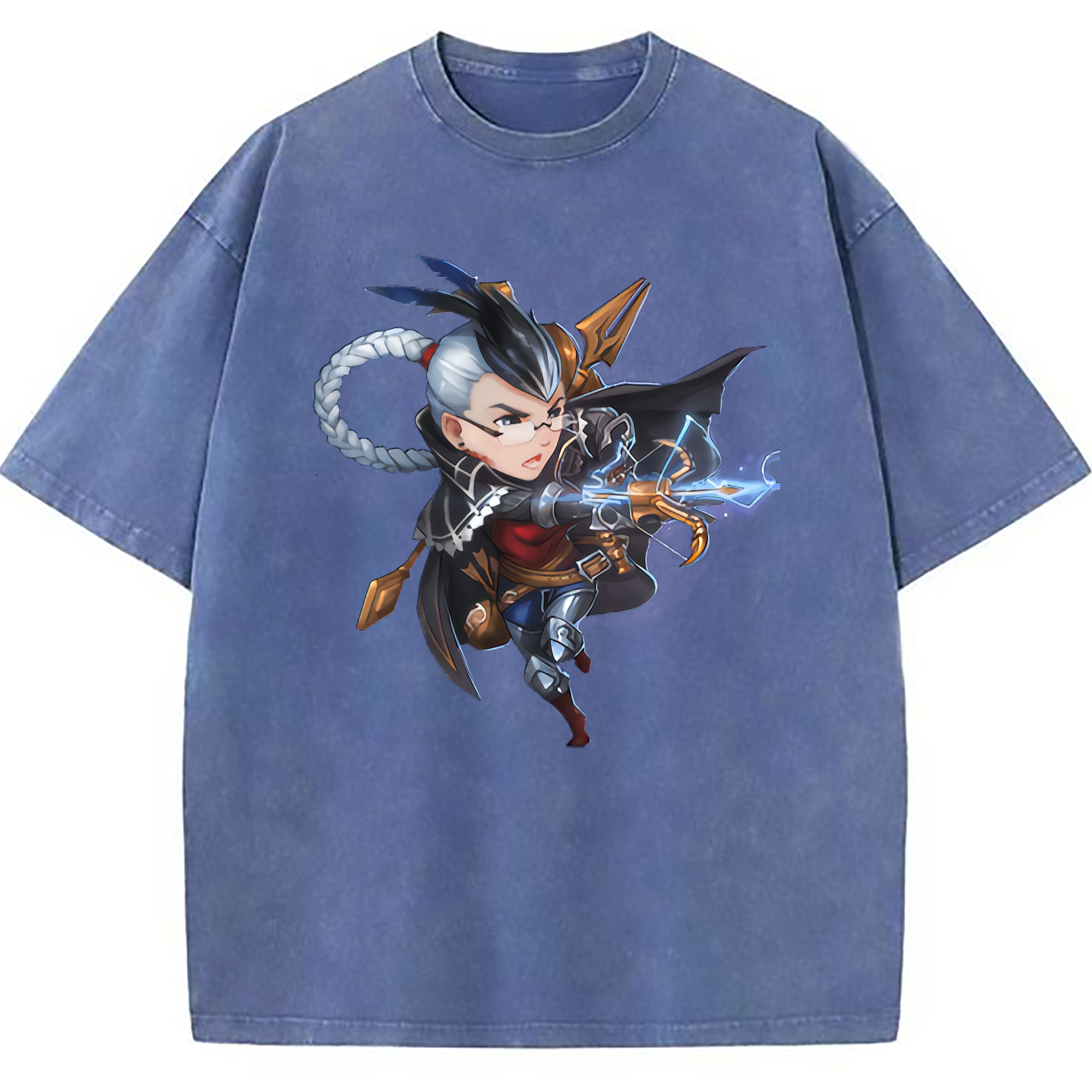 （画像用） リーグ・オブ・レジェンド League of Legends LOL 綿100% ヴィンテージ風 半袖Tシャツ（フロントプリント）