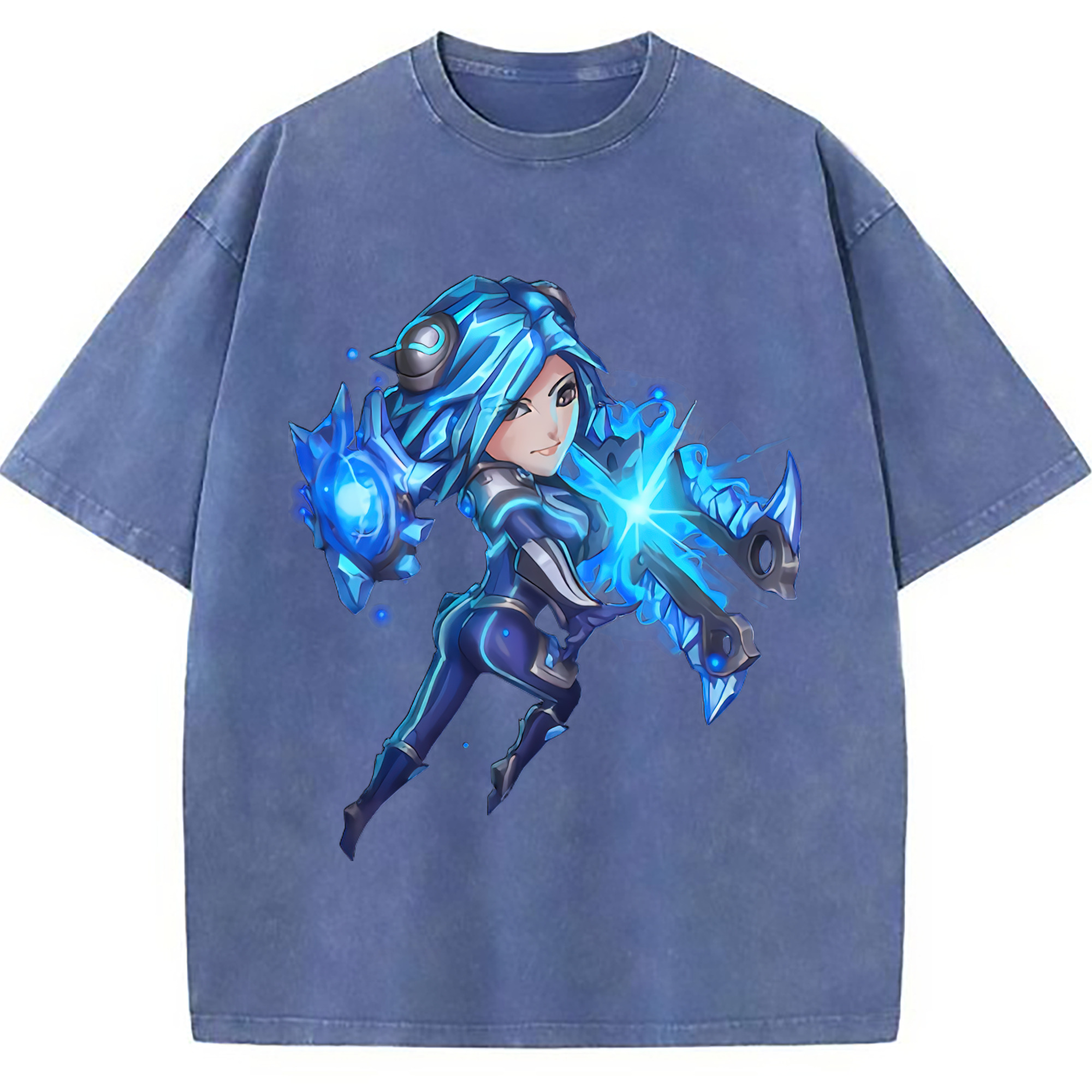 （画像用） リーグ・オブ・レジェンド League of Legends LOL 綿100% ヴィンテージ風 半袖Tシャツ（フロントプリント）