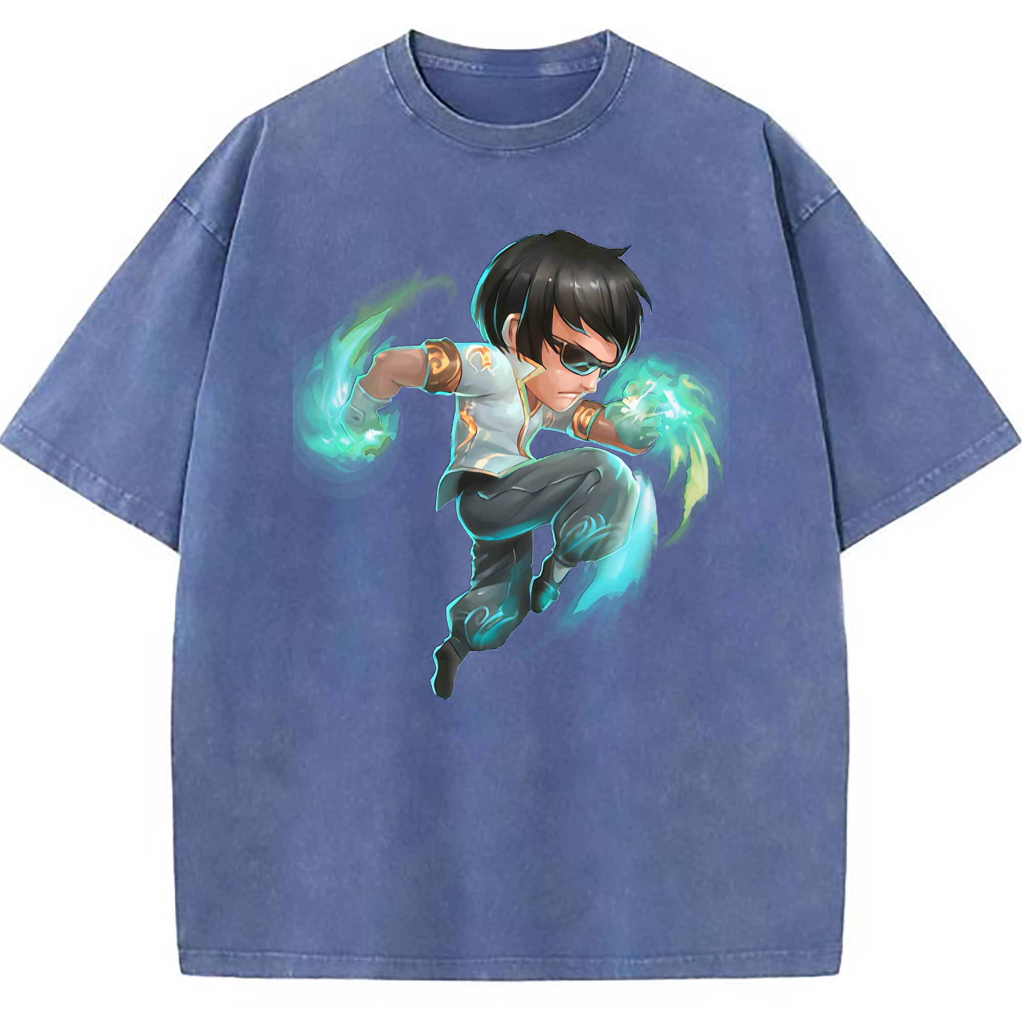 （画像用） リーグ・オブ・レジェンド League of Legends LOL 綿100% ヴィンテージ風 半袖Tシャツ（フロントプリント）