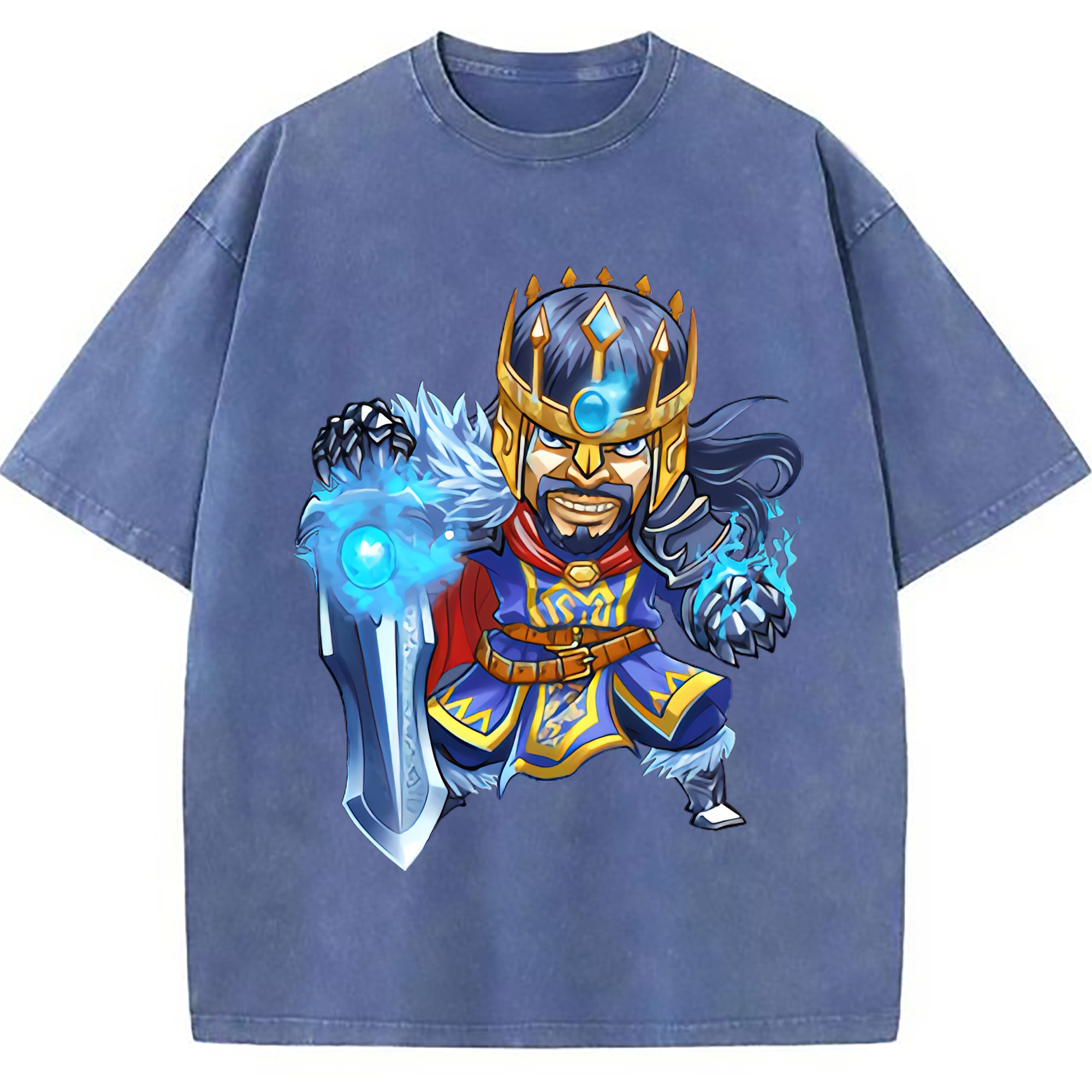 （画像用） リーグ・オブ・レジェンド League of Legends LOL 綿100% ヴィンテージ風 半袖Tシャツ（フロントプリント）