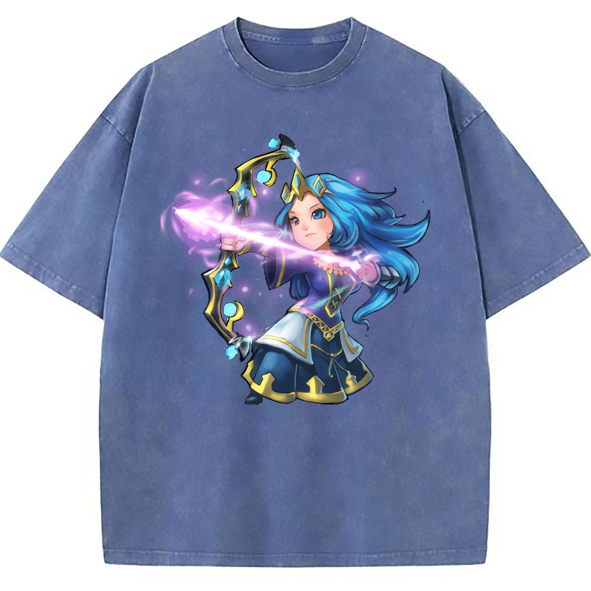 （画像用） リーグ・オブ・レジェンド League of Legends LOL 綿100% ヴィンテージ風 半袖Tシャツ（フロントプリント）
