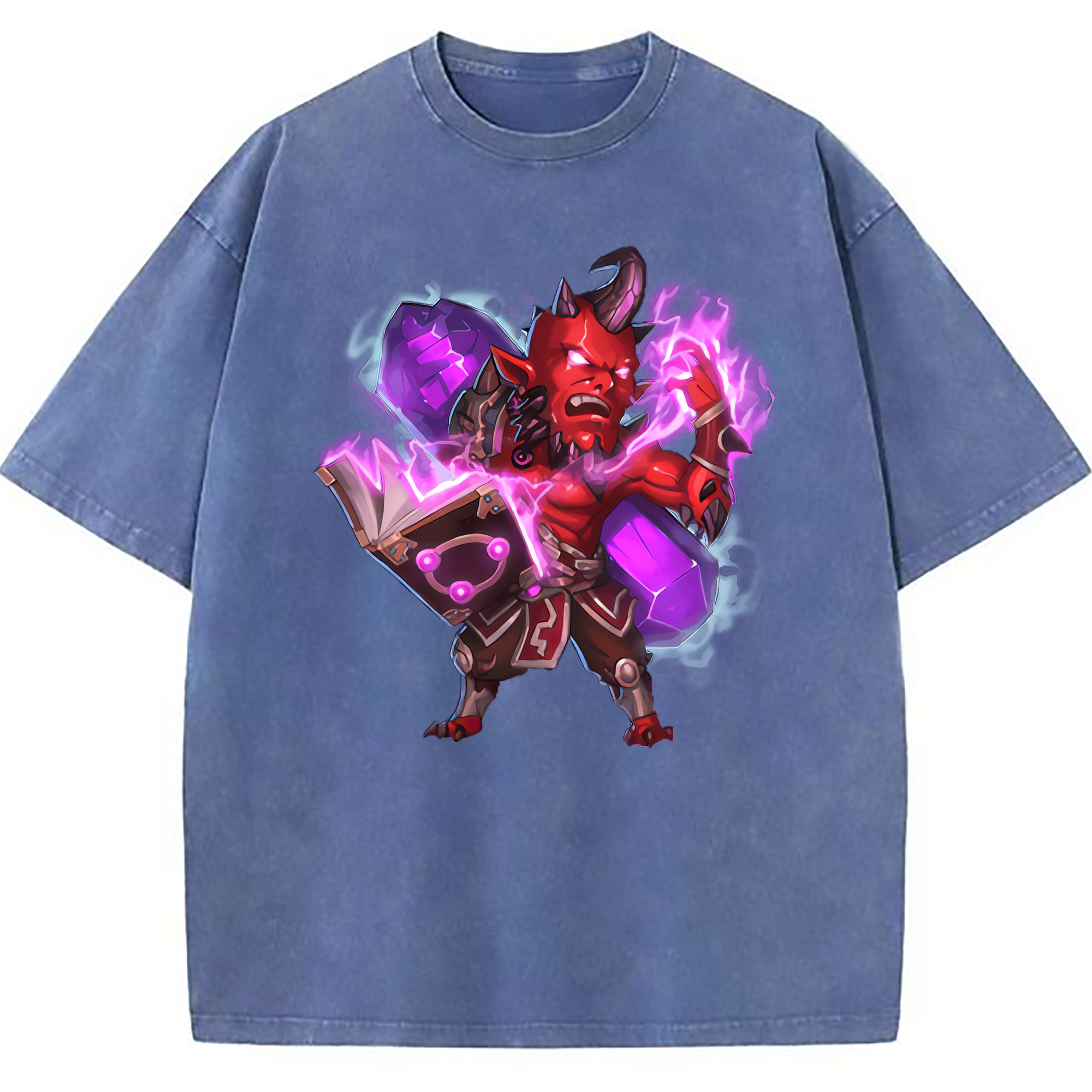 （画像用） リーグ・オブ・レジェンド League of Legends LOL 綿100% ヴィンテージ風 半袖Tシャツ（フロントプリント）