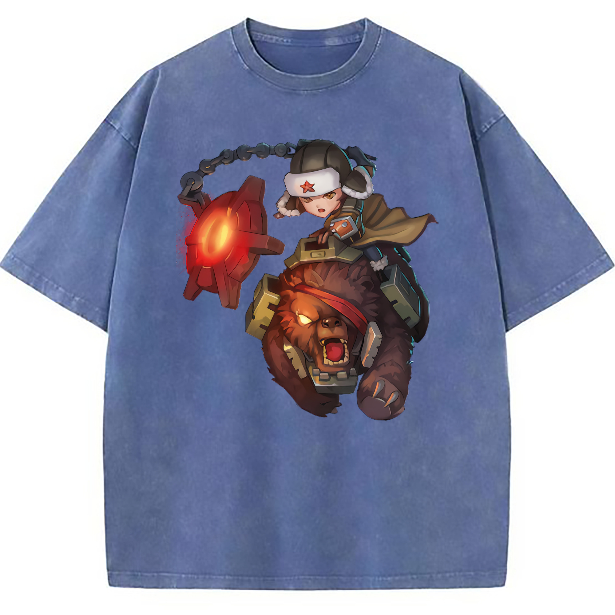 （画像用） リーグ・オブ・レジェンド League of Legends LOL 綿100% ヴィンテージ風 半袖Tシャツ（フロントプリント）