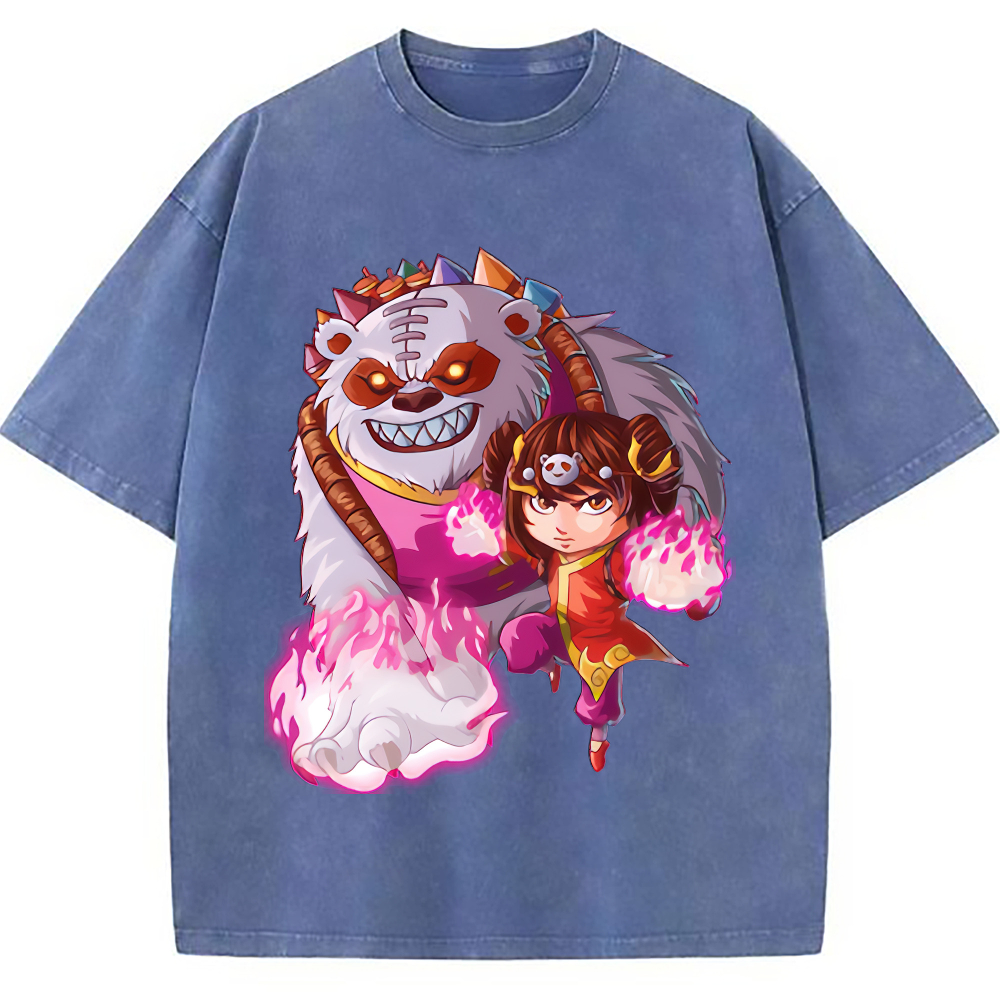 （画像用） リーグ・オブ・レジェンド League of Legends LOL 綿100% ヴィンテージ風 半袖Tシャツ（フロントプリント）