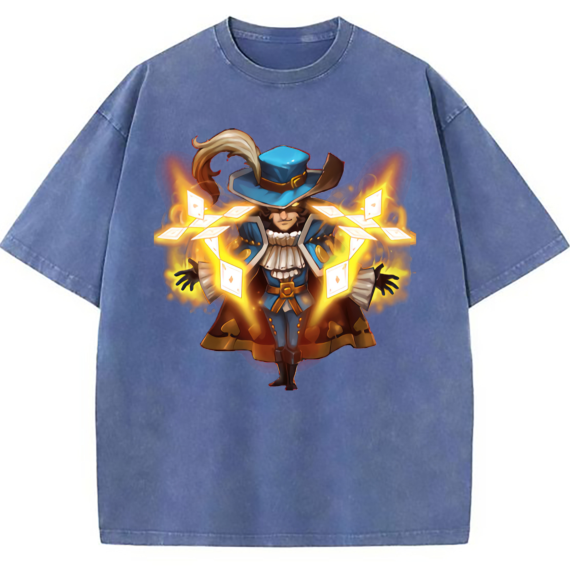 （画像用） リーグ・オブ・レジェンド League of Legends LOL 綿100% ヴィンテージ風 半袖Tシャツ（フロントプリント）