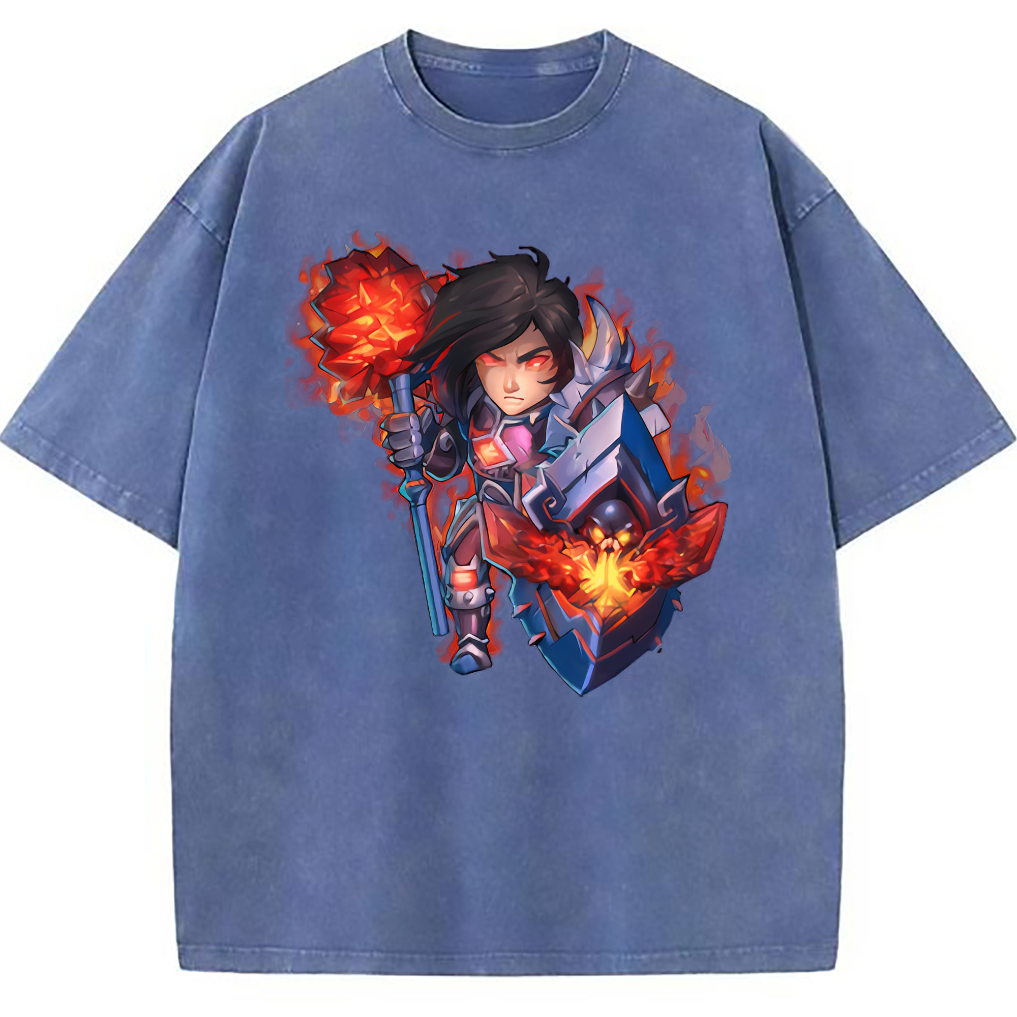 （画像用） リーグ・オブ・レジェンド League of Legends LOL 綿100% ヴィンテージ風 半袖Tシャツ（フロントプリント）