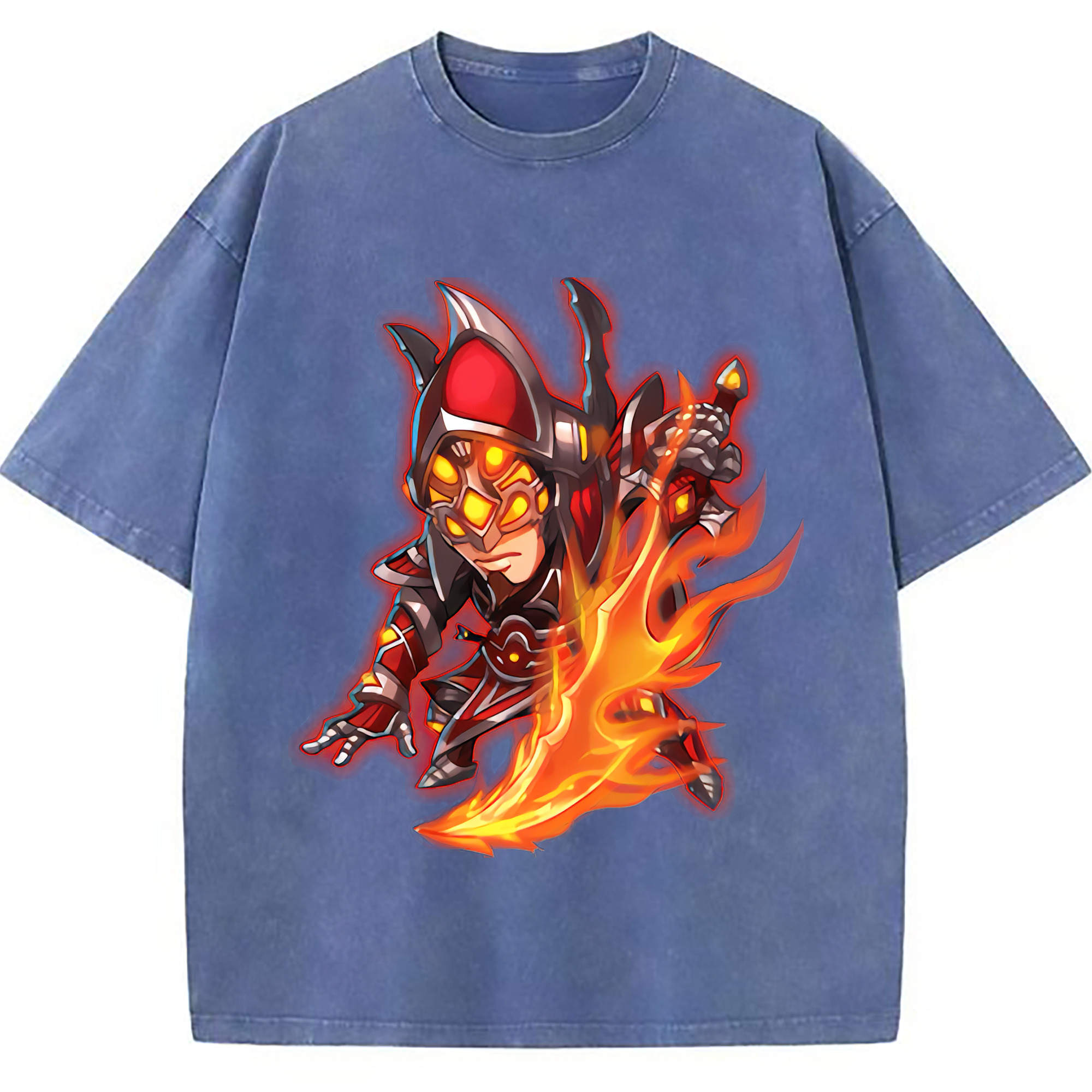 （画像用） リーグ・オブ・レジェンド League of Legends LOL 綿100% ヴィンテージ風 半袖Tシャツ（フロントプリント）