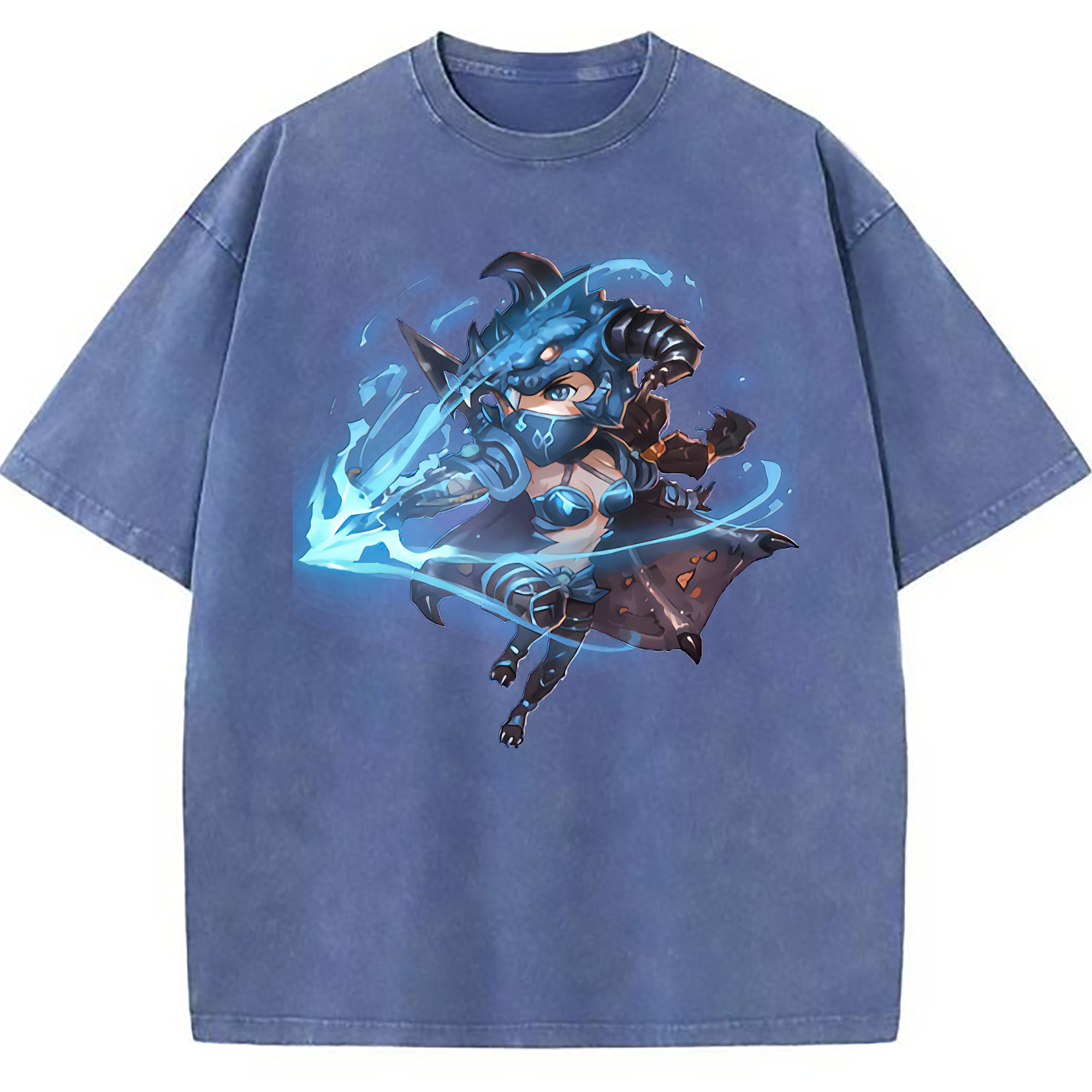 （画像用） リーグ・オブ・レジェンド League of Legends LOL 綿100% ヴィンテージ風 半袖Tシャツ（フロントプリント）