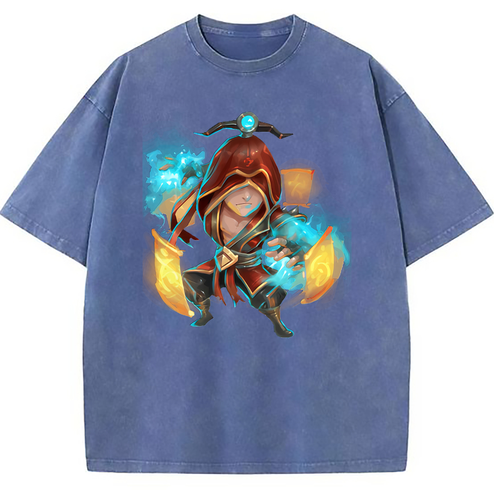（画像用） リーグ・オブ・レジェンド League of Legends LOL 綿100% ヴィンテージ風 半袖Tシャツ（フロントプリント）
