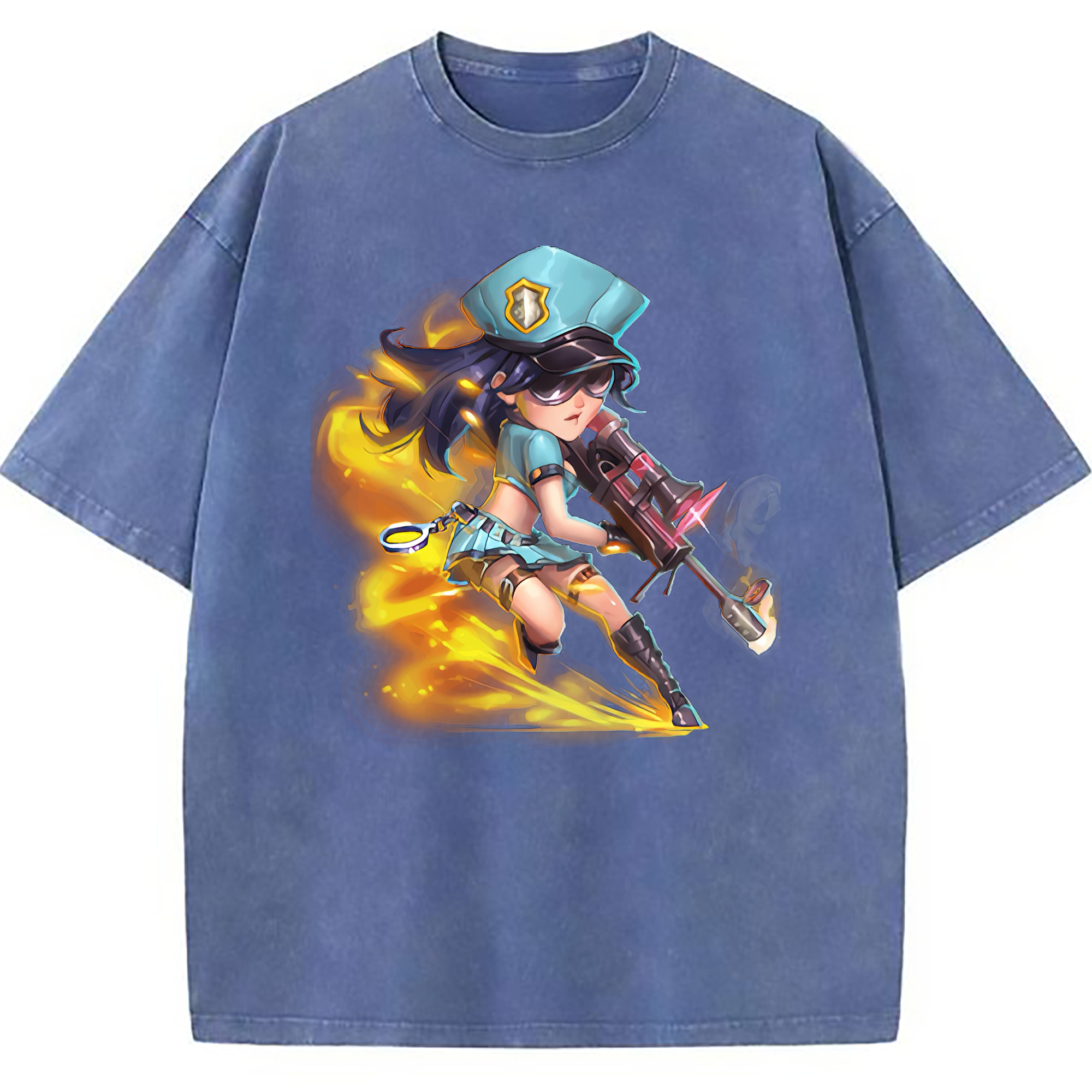 （画像用） リーグ・オブ・レジェンド League of Legends LOL 綿100% ヴィンテージ風 半袖Tシャツ（フロントプリント）