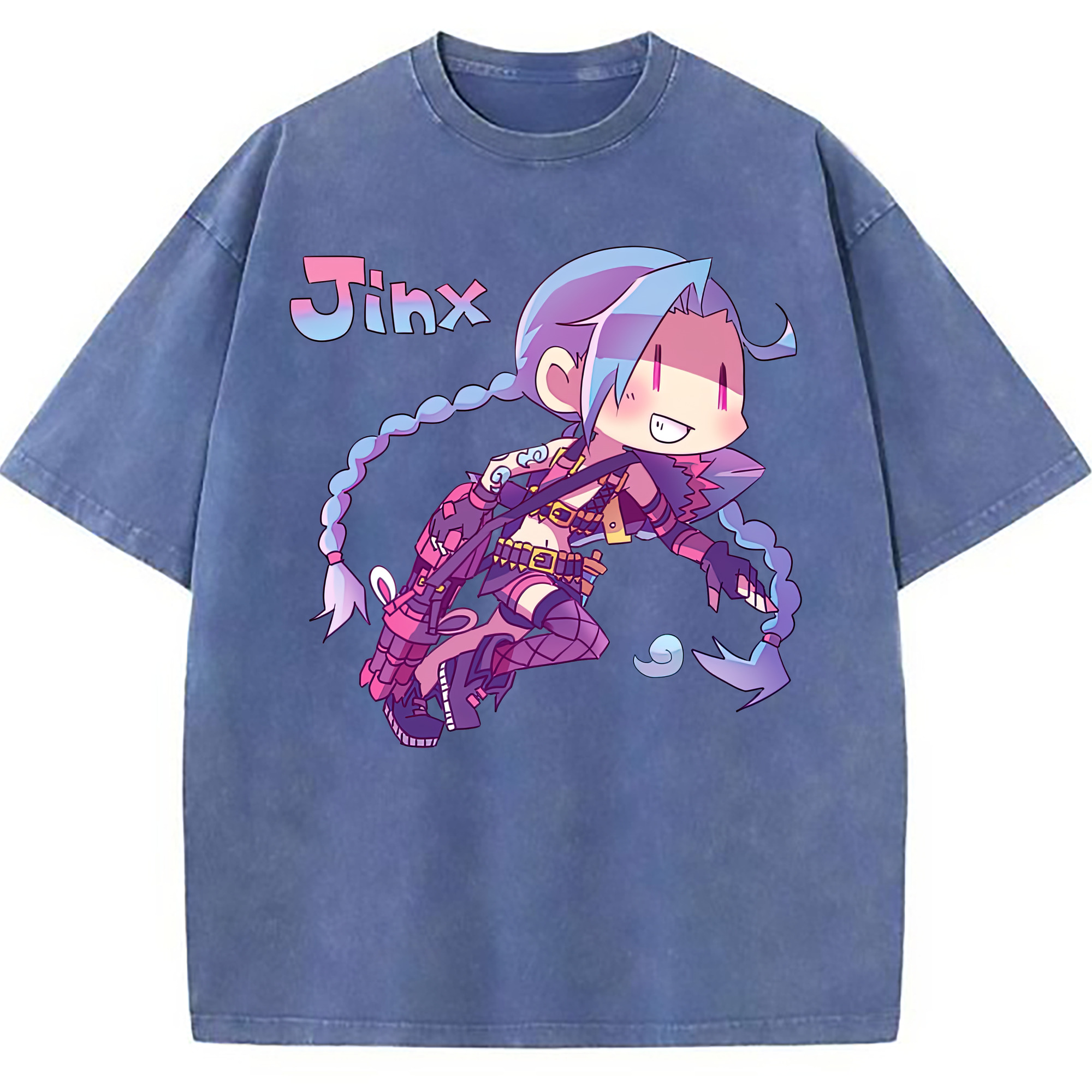（画像用） リーグ・オブ・レジェンド League of Legends LOL 綿100% ヴィンテージ風 半袖Tシャツ（フロントプリント）