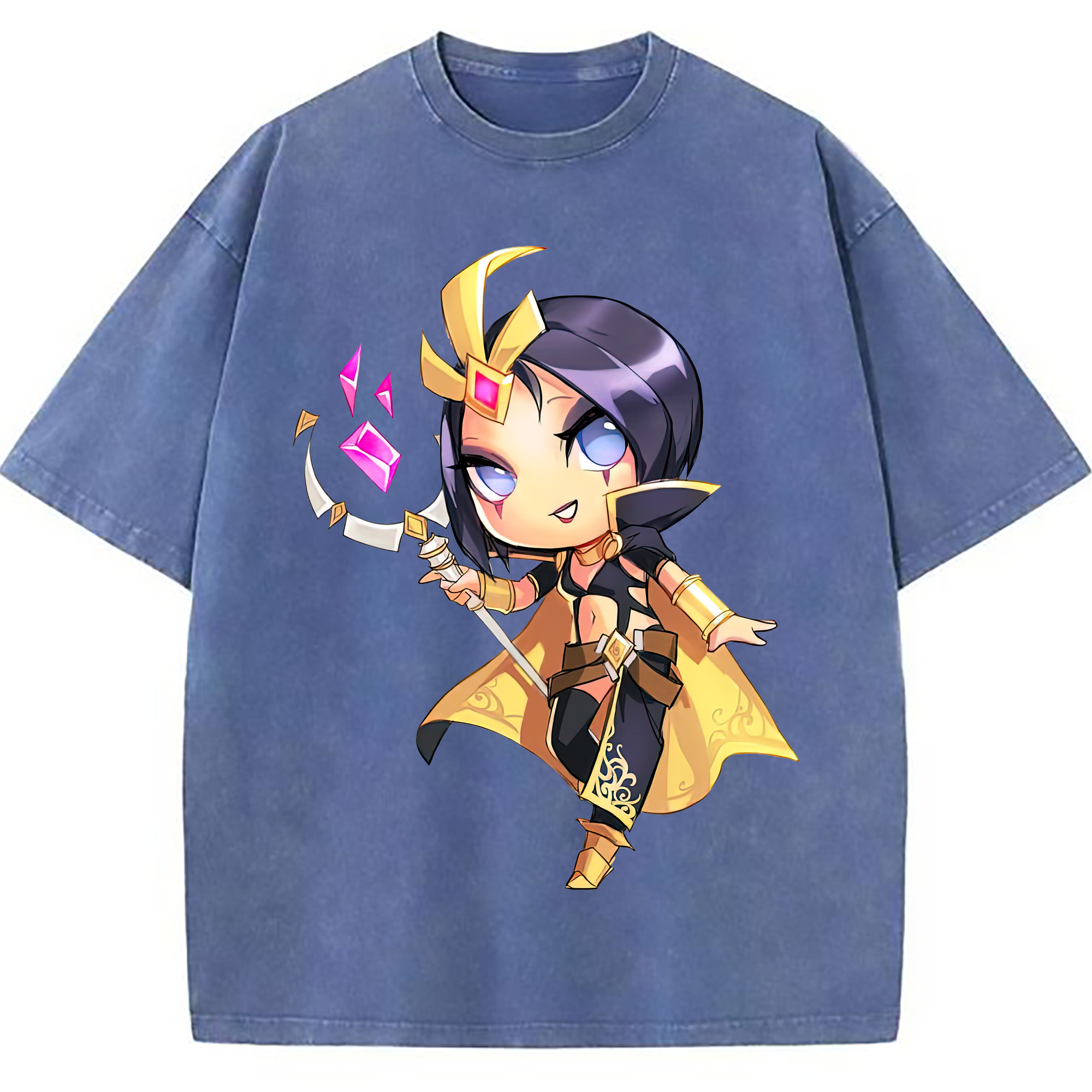 （画像用） リーグ・オブ・レジェンド League of Legends LOL 綿100% ヴィンテージ風 半袖Tシャツ（フロントプリント）