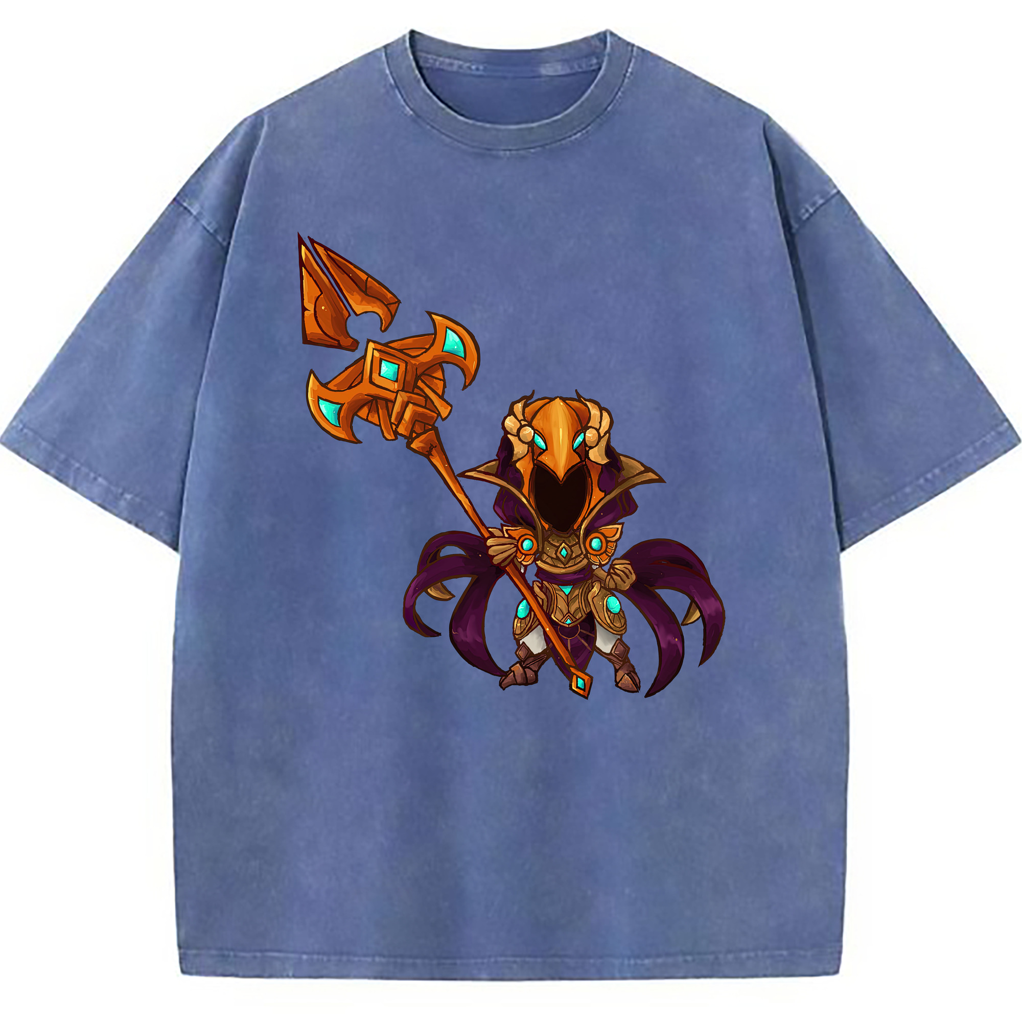 （画像用） リーグ・オブ・レジェンド League of Legends LOL 綿100% ヴィンテージ風 半袖Tシャツ（フロントプリント）