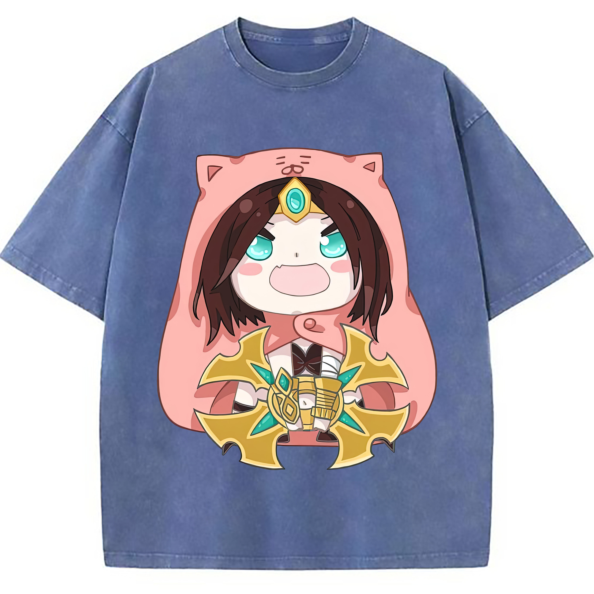 （画像用） リーグ・オブ・レジェンド League of Legends LOL 綿100% ヴィンテージ風 半袖Tシャツ（フロントプリント）