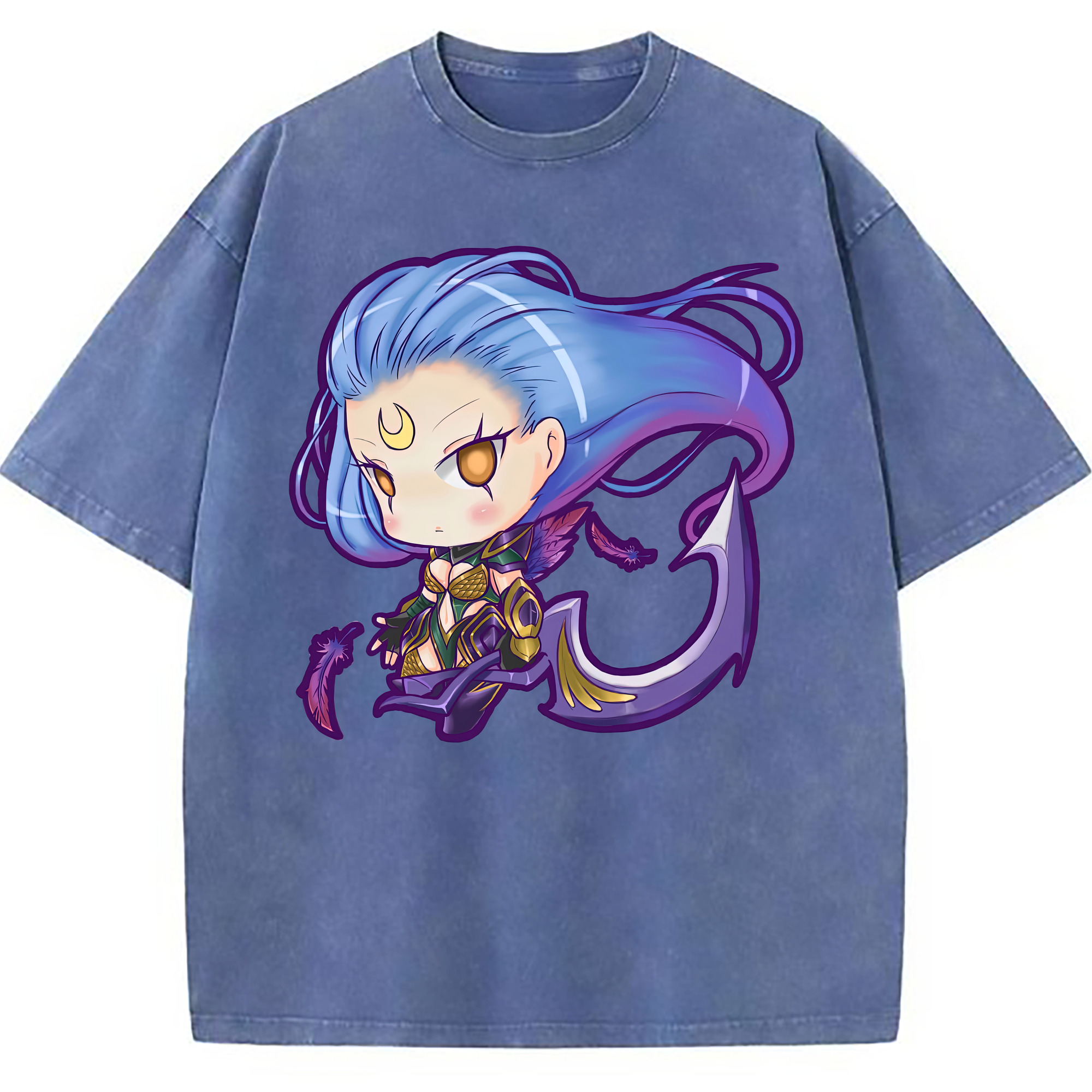 （画像用） リーグ・オブ・レジェンド League of Legends LOL 綿100% ヴィンテージ風 半袖Tシャツ（フロントプリント）
