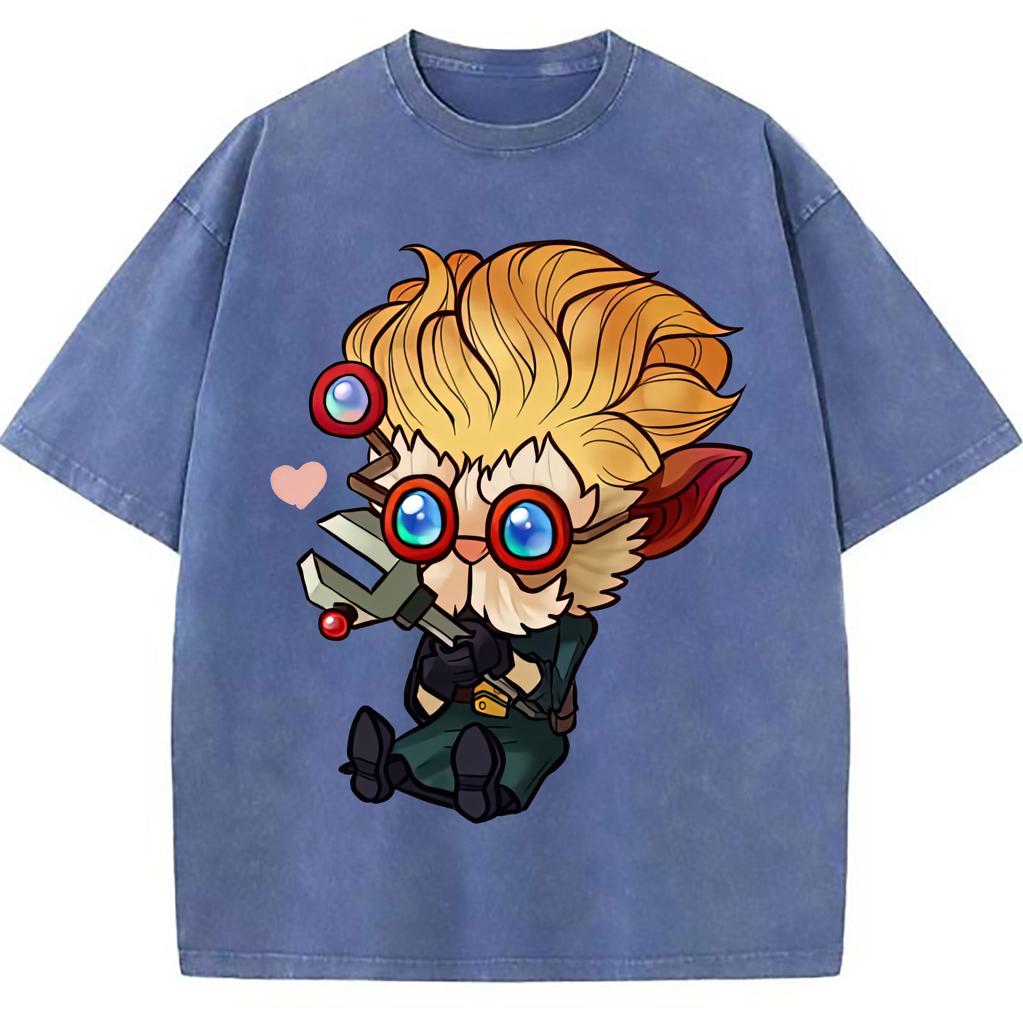（画像用） リーグ・オブ・レジェンド League of Legends LOL 綿100% ヴィンテージ風 半袖Tシャツ（フロントプリント）