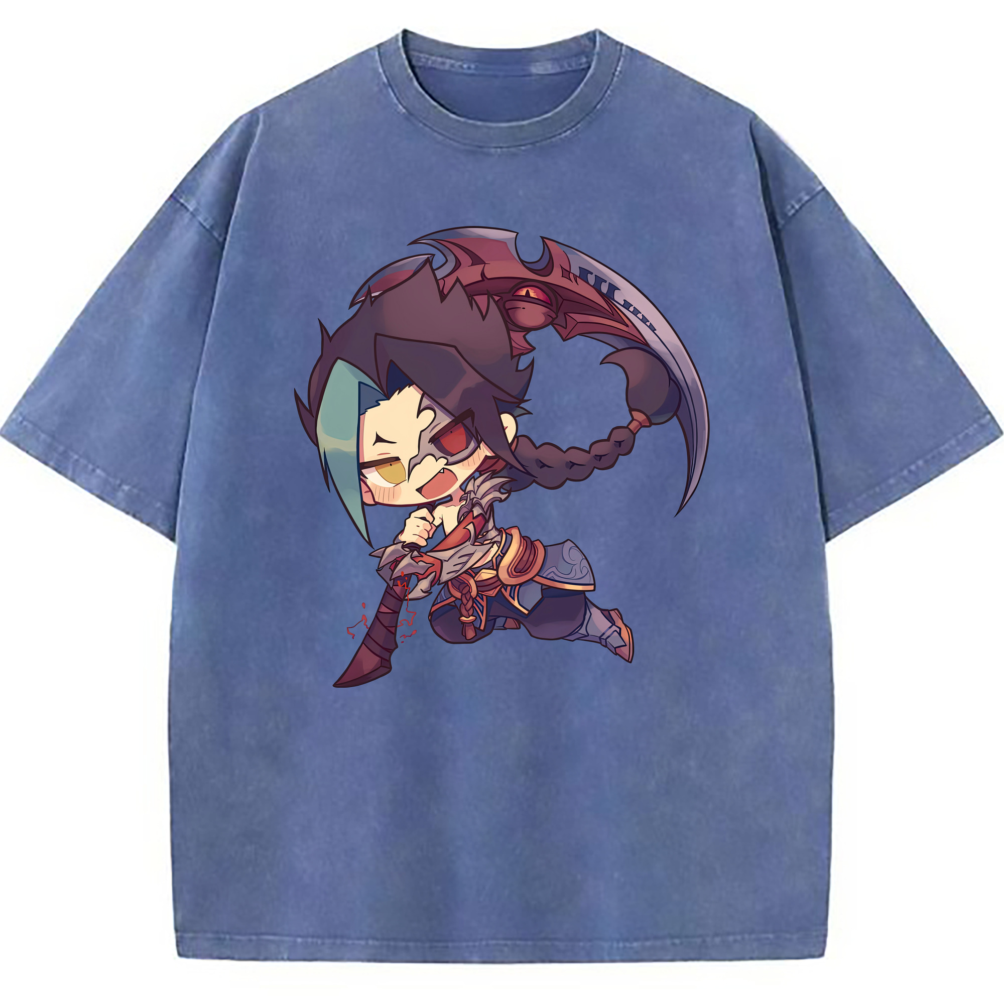 （画像用） リーグ・オブ・レジェンド League of Legends LOL 綿100% ヴィンテージ風 半袖Tシャツ（フロントプリント）