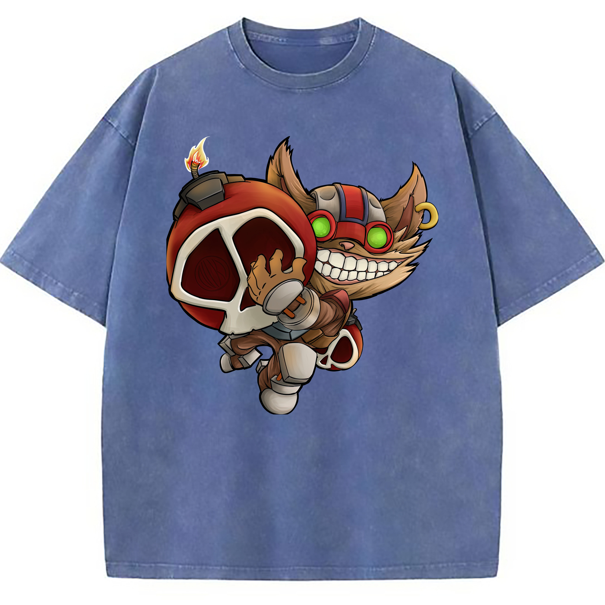 （画像用） リーグ・オブ・レジェンド League of Legends LOL 綿100% ヴィンテージ風 半袖Tシャツ（フロントプリント）