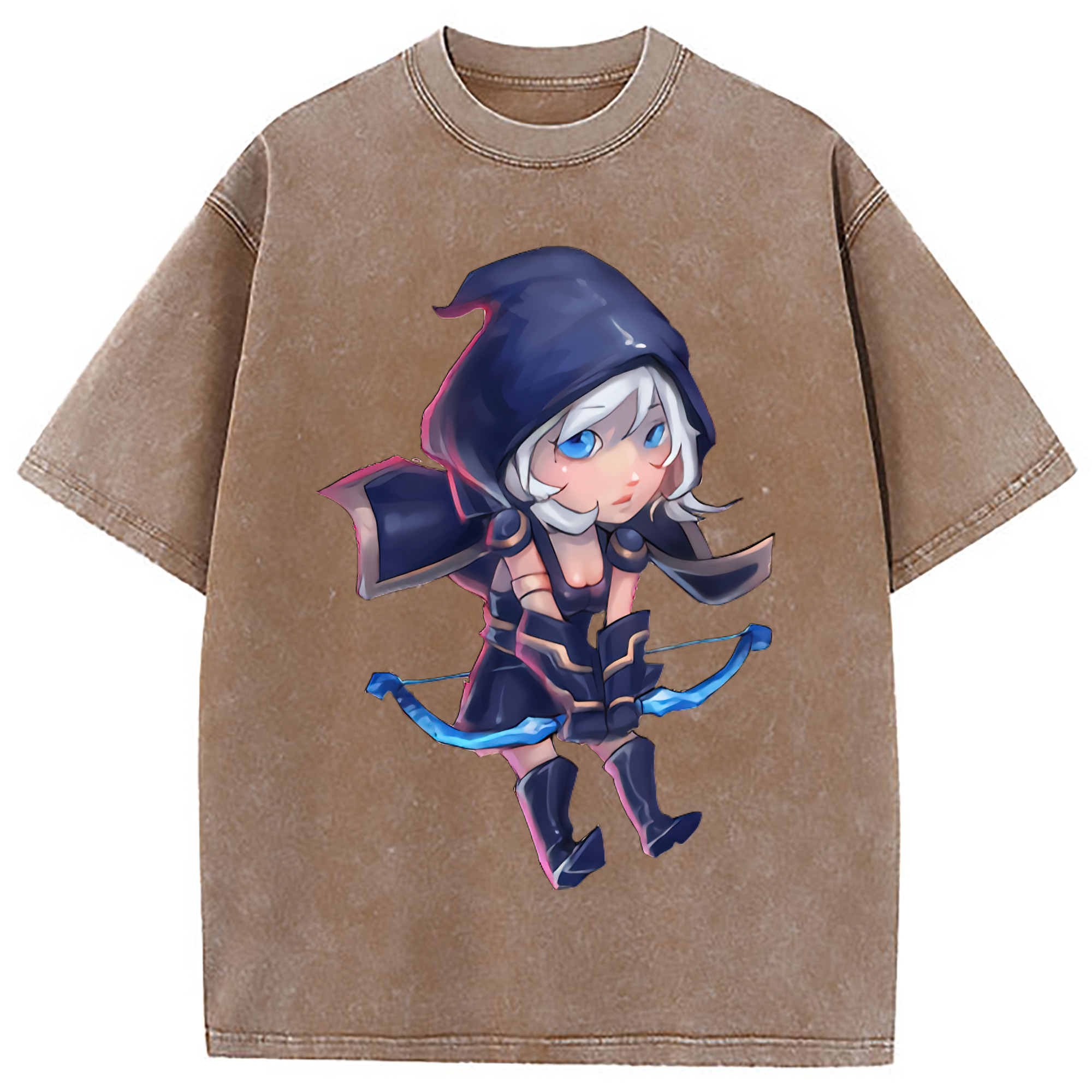 （画像用） リーグ・オブ・レジェンド League of Legends LOL 綿100% ヴィンテージ風 半袖Tシャツ（フロントプリント）