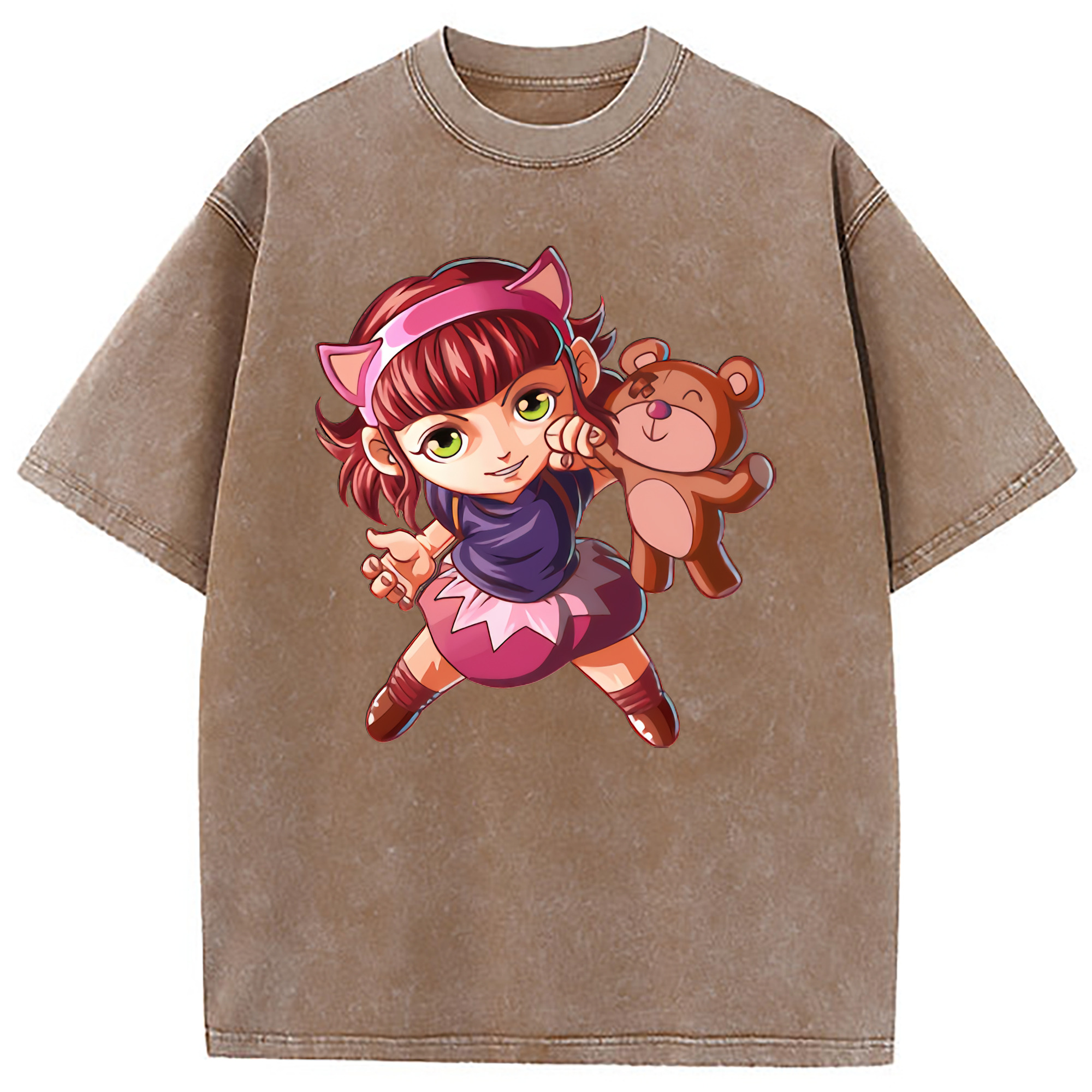 （画像用） リーグ・オブ・レジェンド League of Legends LOL 綿100% ヴィンテージ風 半袖Tシャツ（フロントプリント）