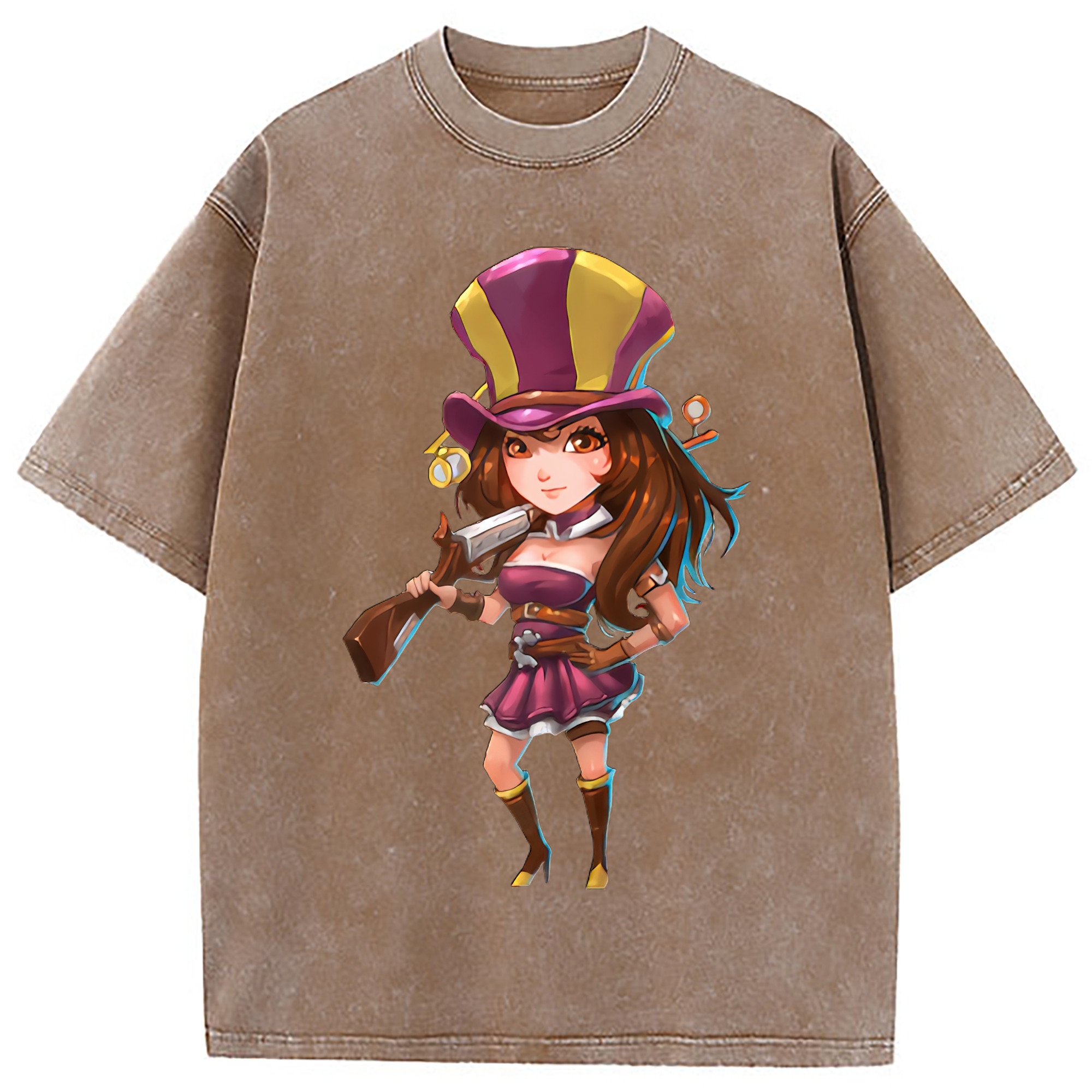 （画像用） リーグ・オブ・レジェンド League of Legends LOL 綿100% ヴィンテージ風 半袖Tシャツ（フロントプリント）
