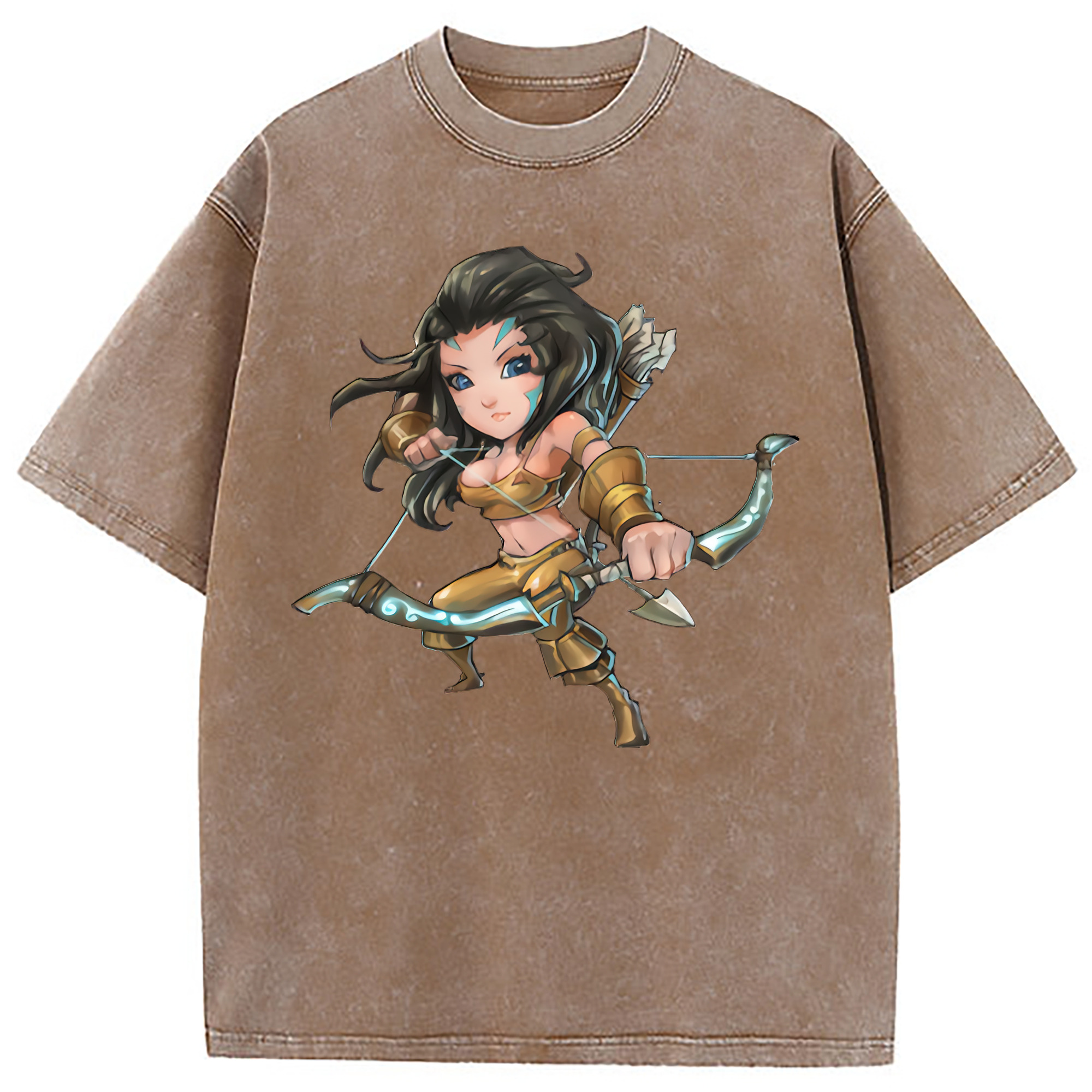（画像用） リーグ・オブ・レジェンド League of Legends LOL 綿100% ヴィンテージ風 半袖Tシャツ（フロントプリント）