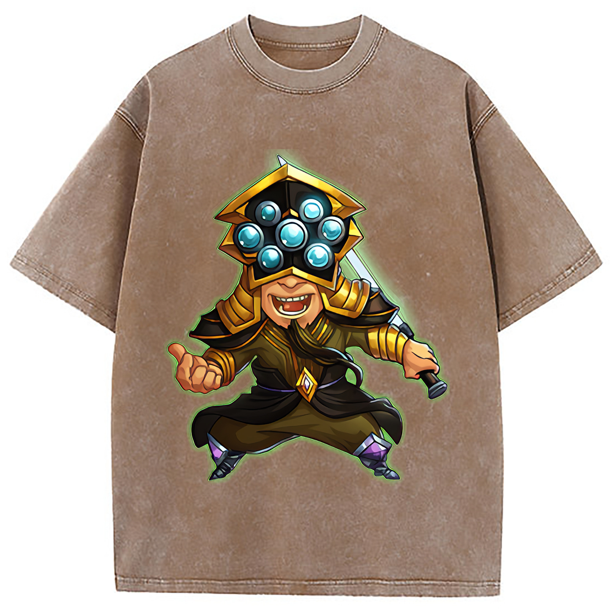 （画像用） リーグ・オブ・レジェンド League of Legends LOL 綿100% ヴィンテージ風 半袖Tシャツ（フロントプリント）
