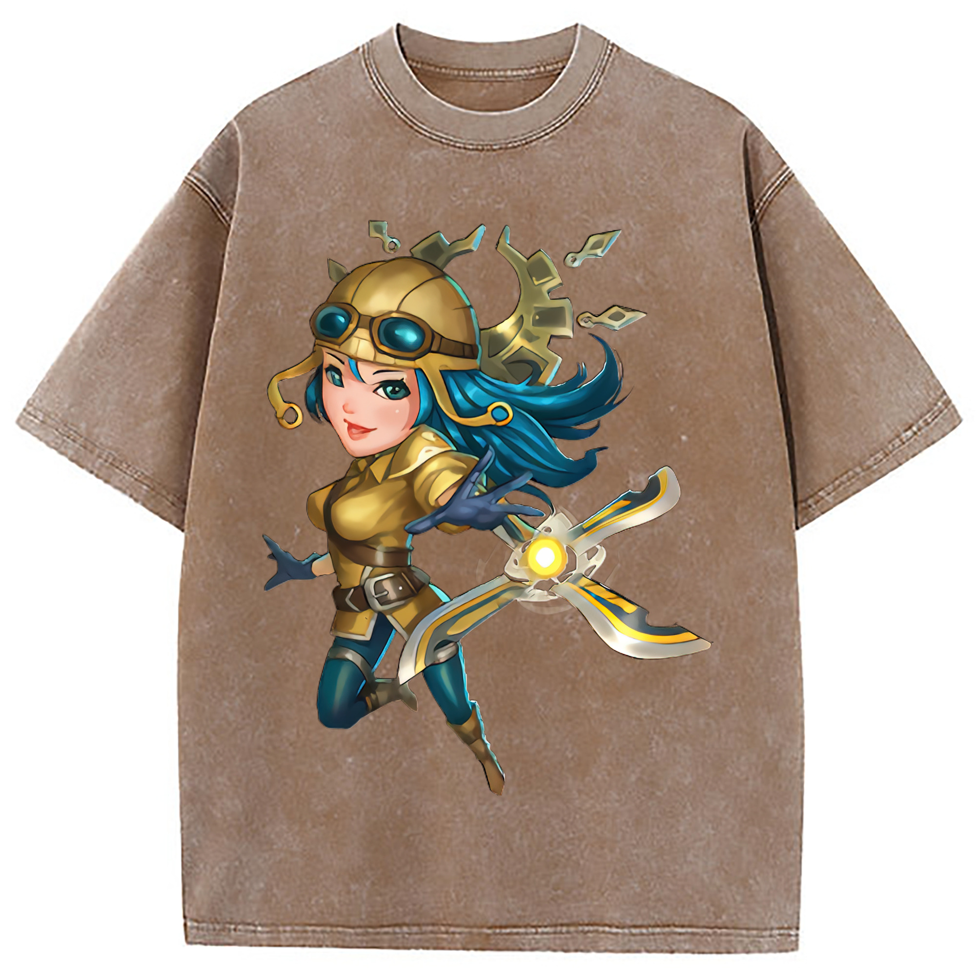 （画像用） リーグ・オブ・レジェンド League of Legends LOL 綿100% ヴィンテージ風 半袖Tシャツ（フロントプリント）