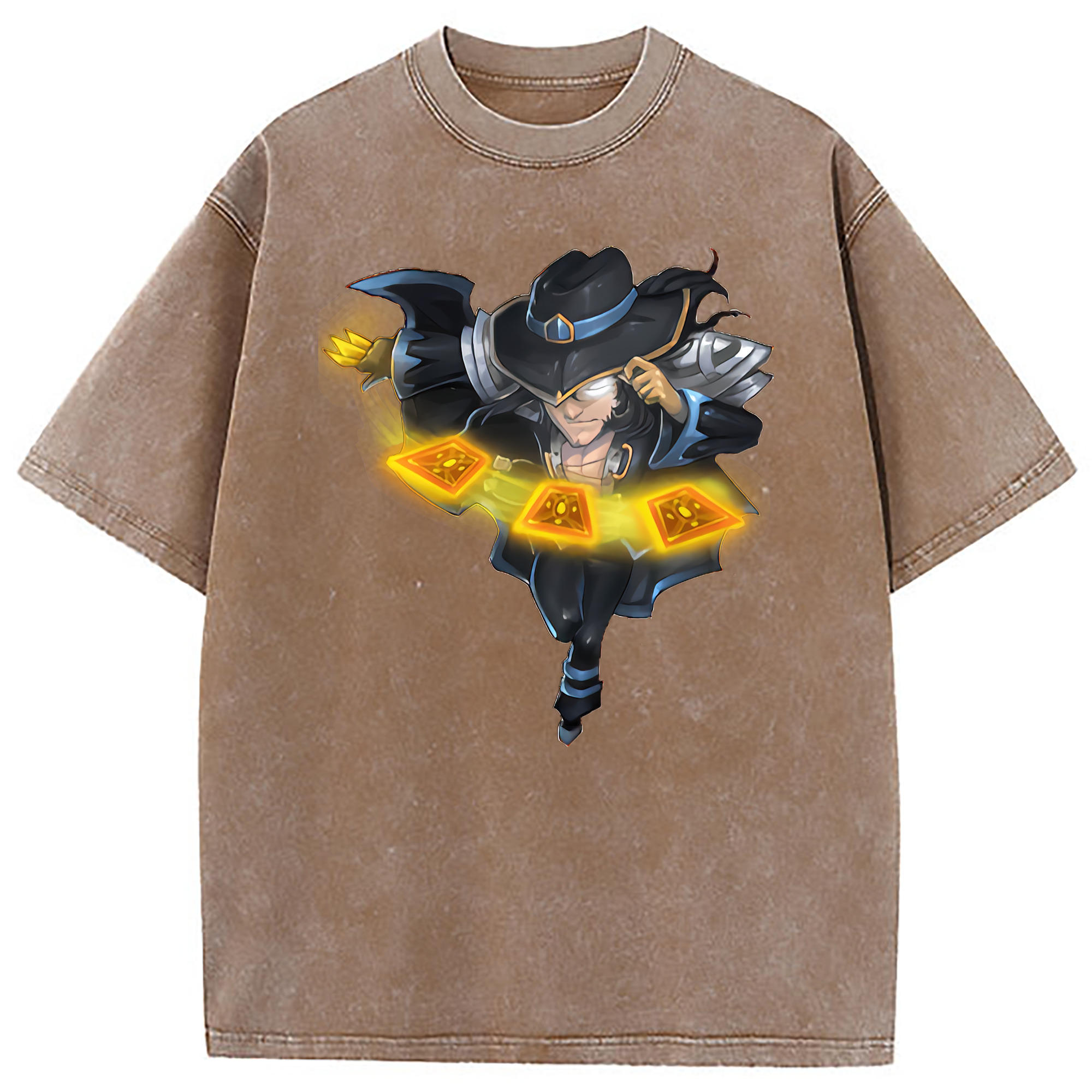 （画像用） リーグ・オブ・レジェンド League of Legends LOL 綿100% ヴィンテージ風 半袖Tシャツ（フロントプリント）