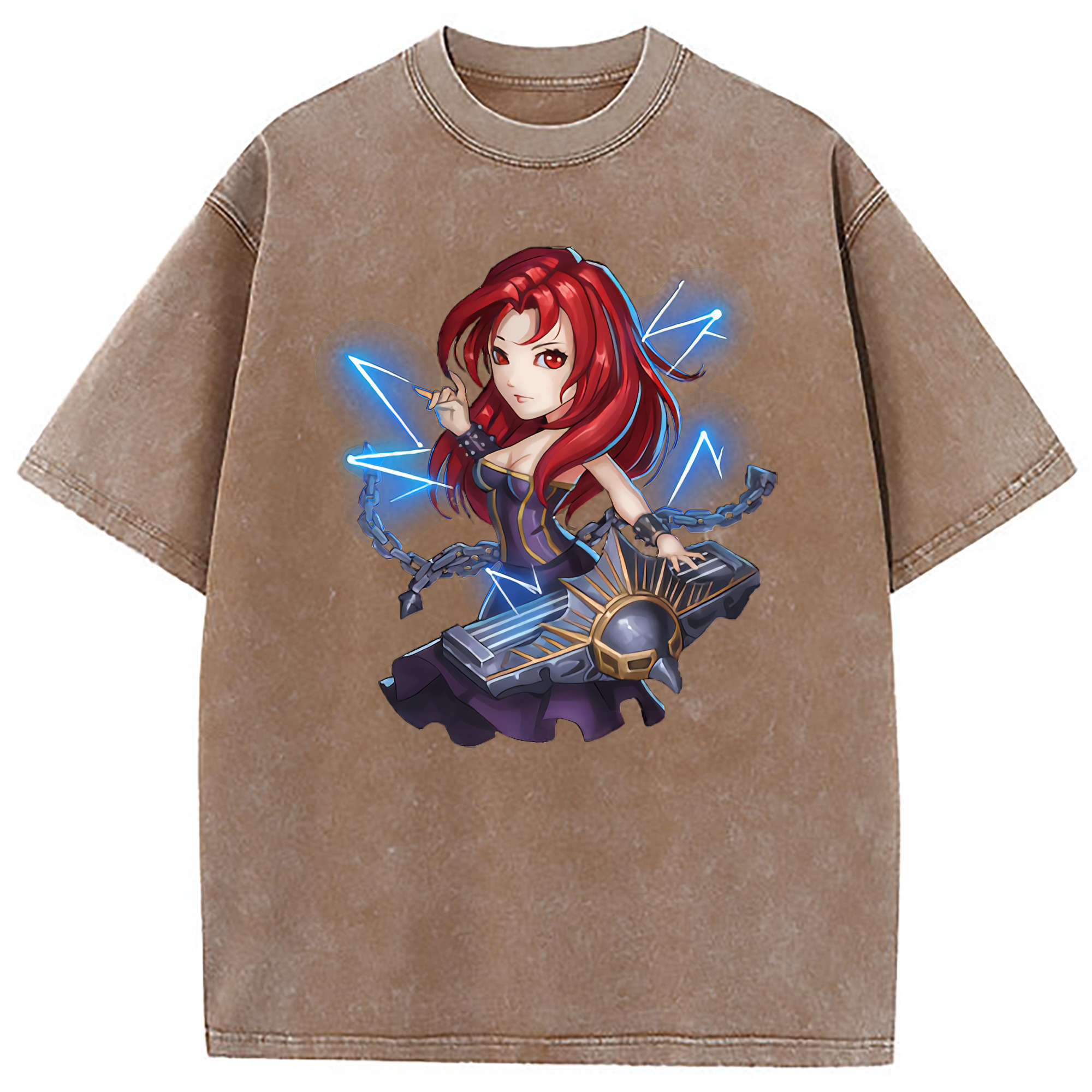 （画像用） リーグ・オブ・レジェンド League of Legends LOL 綿100% ヴィンテージ風 半袖Tシャツ（フロントプリント）