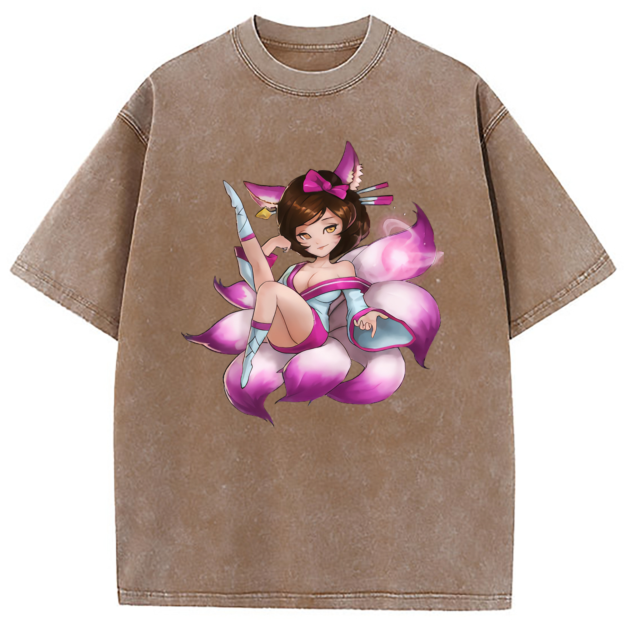 （画像用） リーグ・オブ・レジェンド League of Legends LOL 綿100% ヴィンテージ風 半袖Tシャツ（フロントプリント）