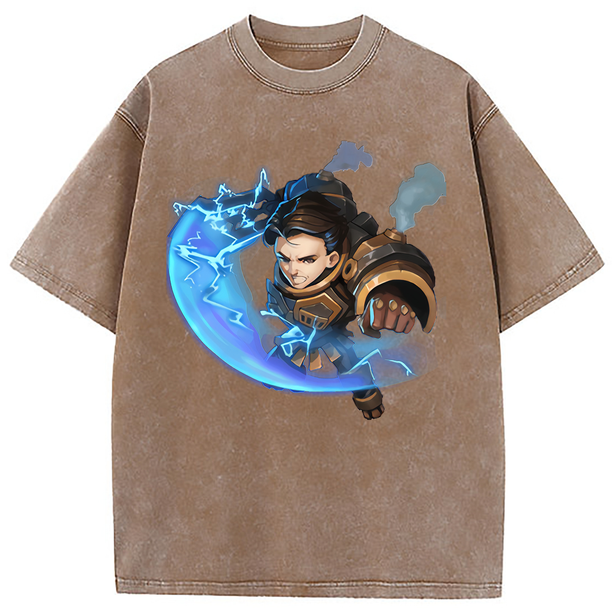 （画像用） リーグ・オブ・レジェンド League of Legends LOL 綿100% ヴィンテージ風 半袖Tシャツ（フロントプリント）