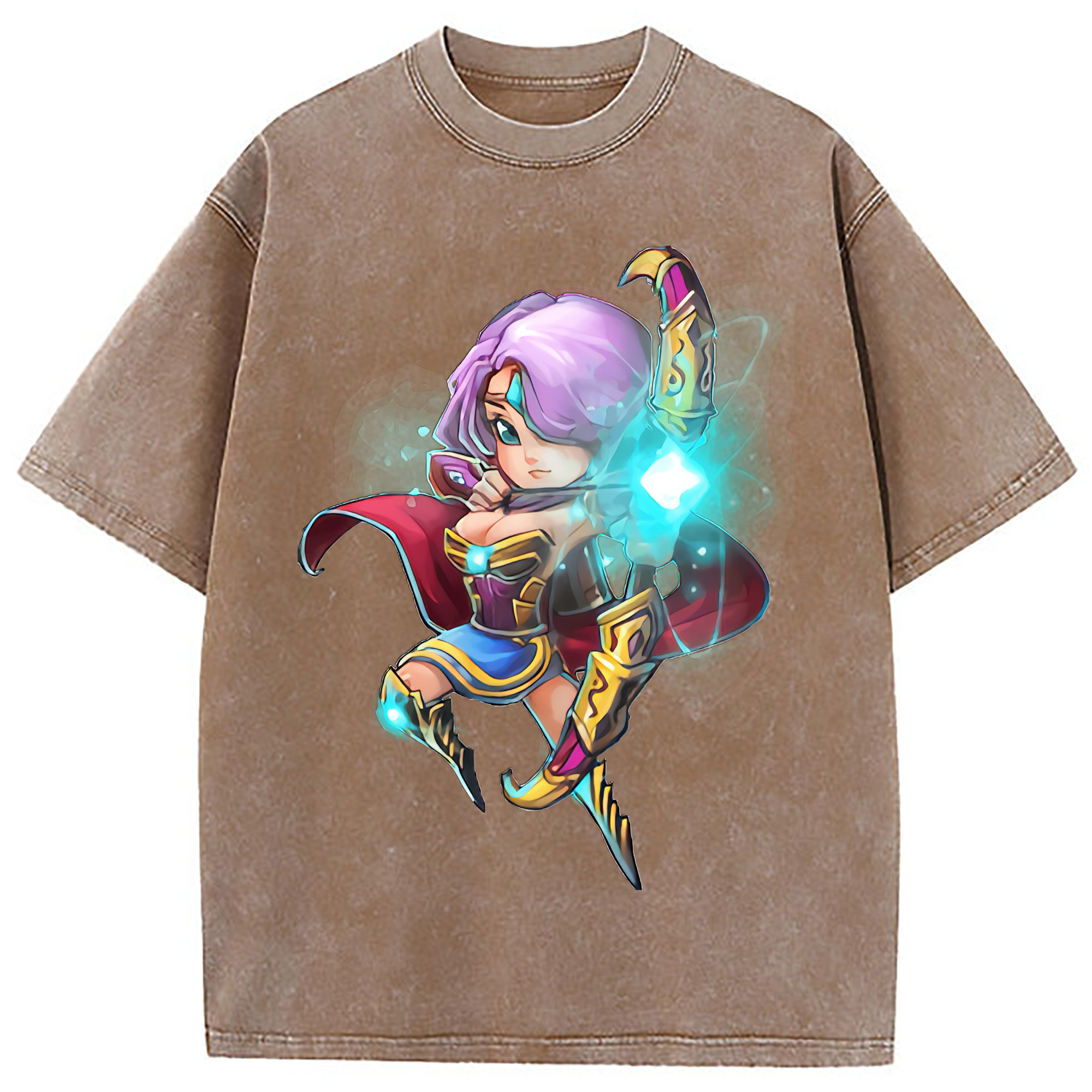 （画像用） リーグ・オブ・レジェンド League of Legends LOL 綿100% ヴィンテージ風 半袖Tシャツ（フロントプリント）