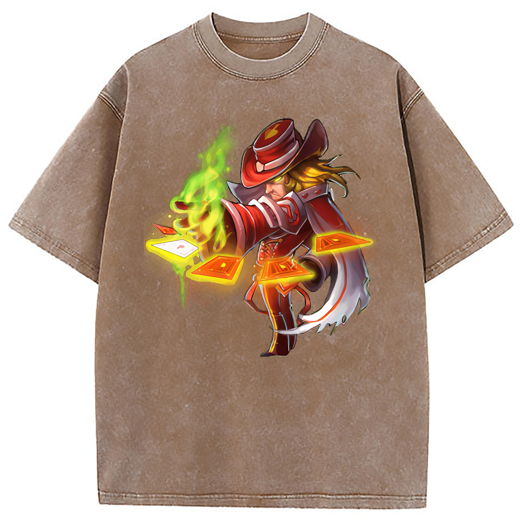 （画像用） リーグ・オブ・レジェンド League of Legends LOL 綿100% ヴィンテージ風 半袖Tシャツ（フロントプリント）