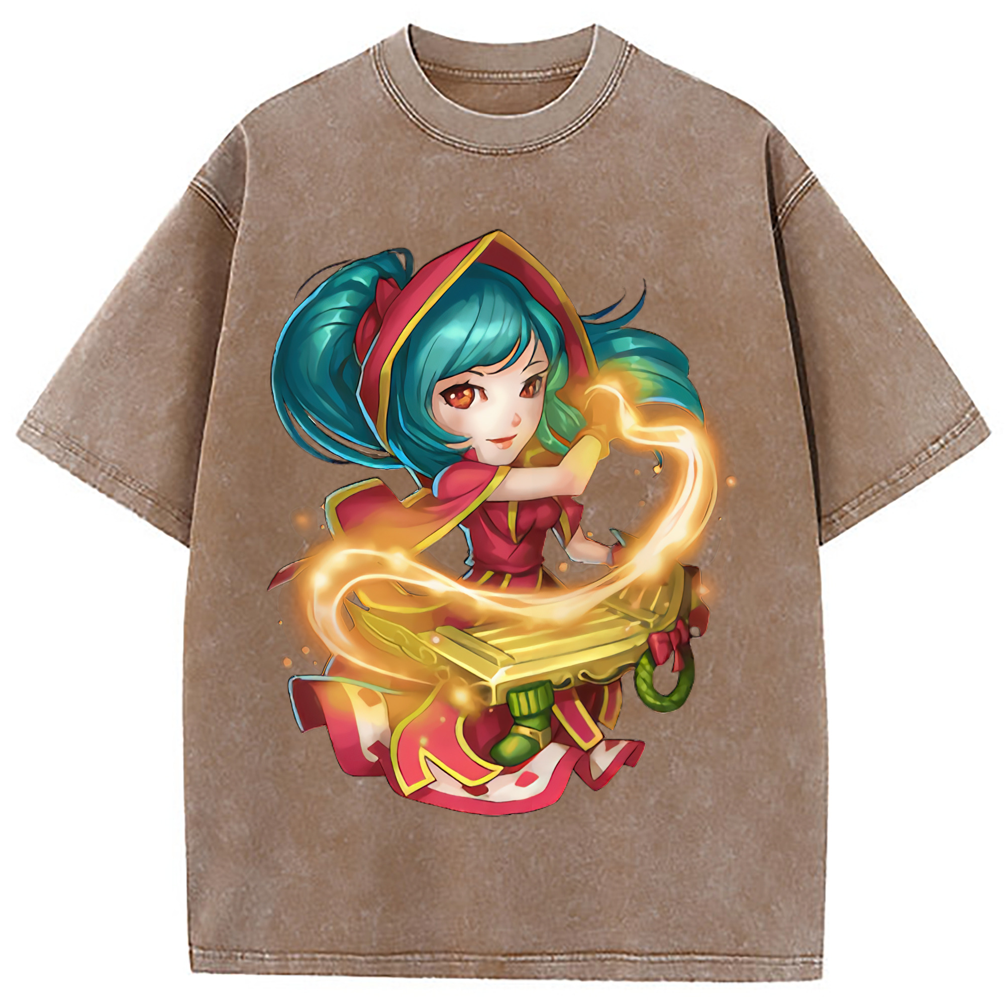 （画像用） リーグ・オブ・レジェンド League of Legends LOL 綿100% ヴィンテージ風 半袖Tシャツ（フロントプリント）