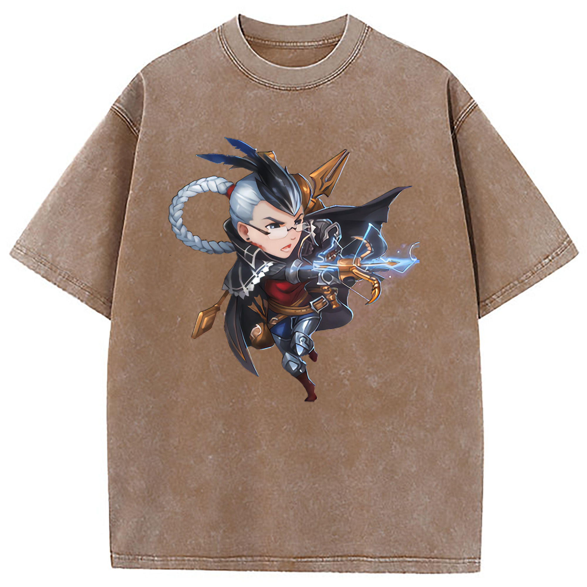 （画像用） リーグ・オブ・レジェンド League of Legends LOL 綿100% ヴィンテージ風 半袖Tシャツ（フロントプリント）