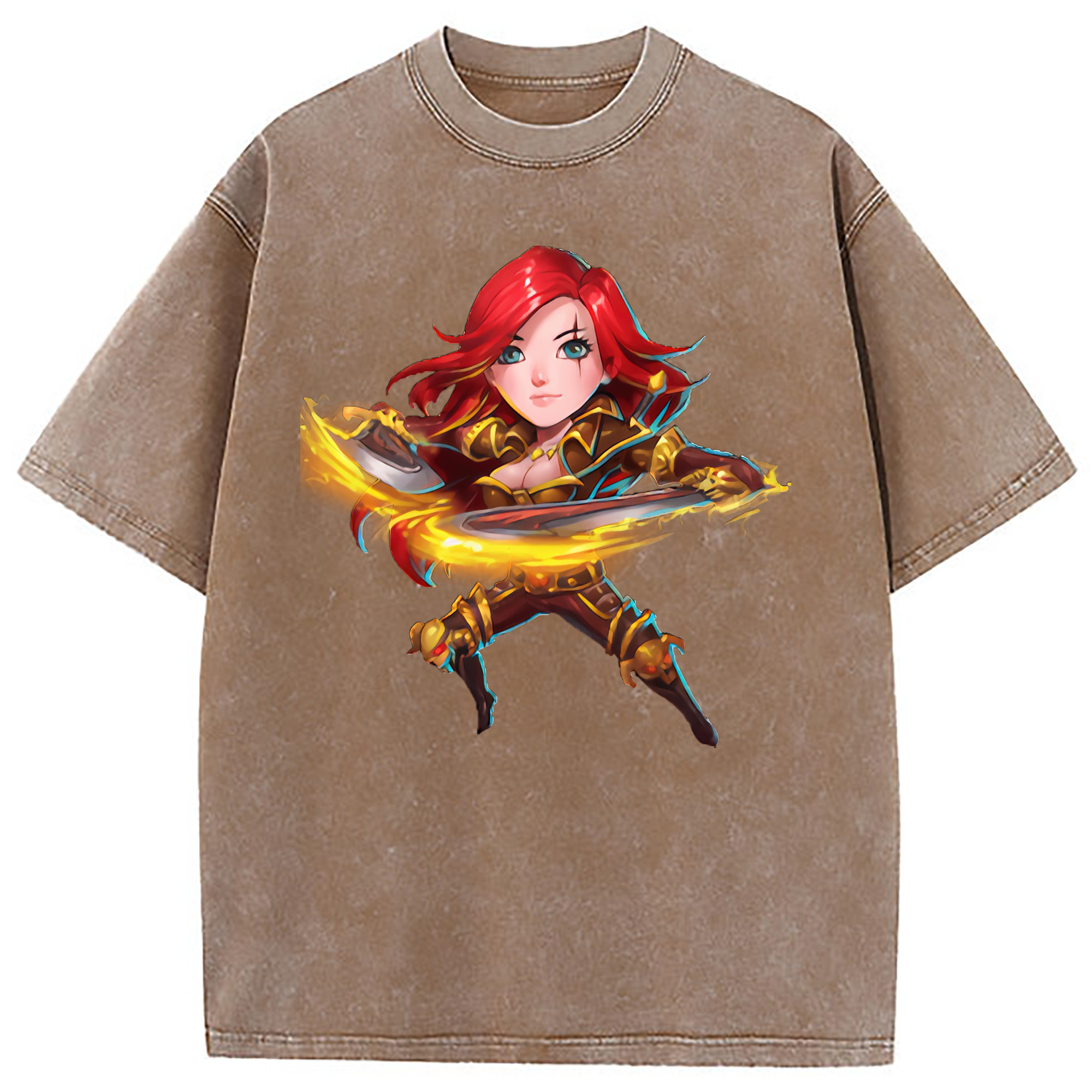 （画像用） リーグ・オブ・レジェンド League of Legends LOL 綿100% ヴィンテージ風 半袖Tシャツ（フロントプリント）