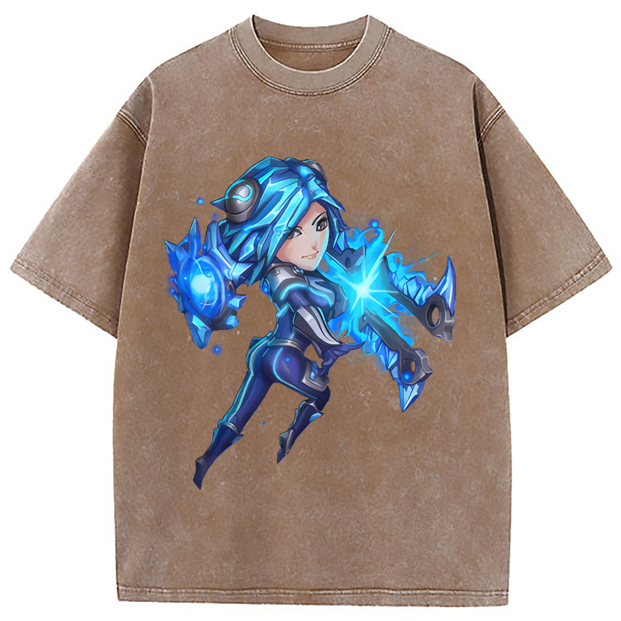 （画像用） リーグ・オブ・レジェンド League of Legends LOL 綿100% ヴィンテージ風 半袖Tシャツ（フロントプリント）