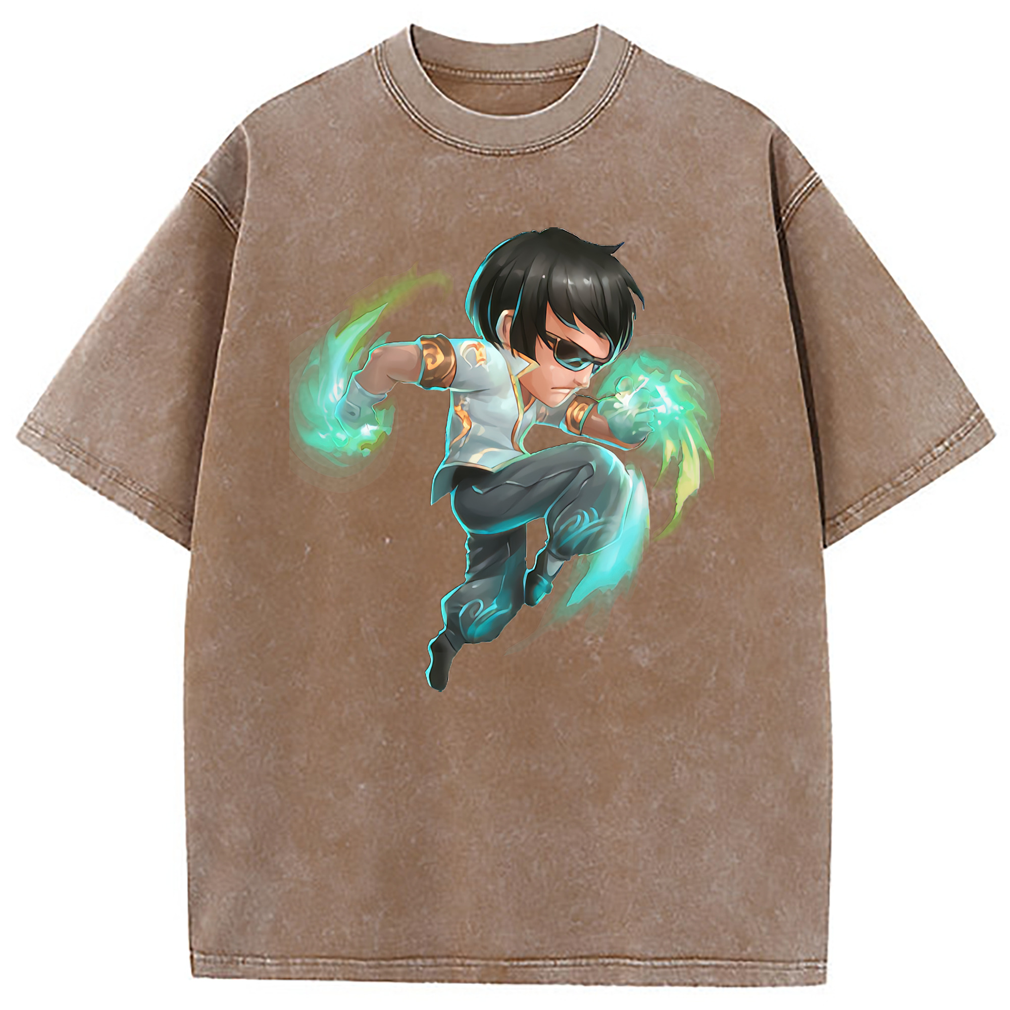 （画像用） リーグ・オブ・レジェンド League of Legends LOL 綿100% ヴィンテージ風 半袖Tシャツ（フロントプリント）