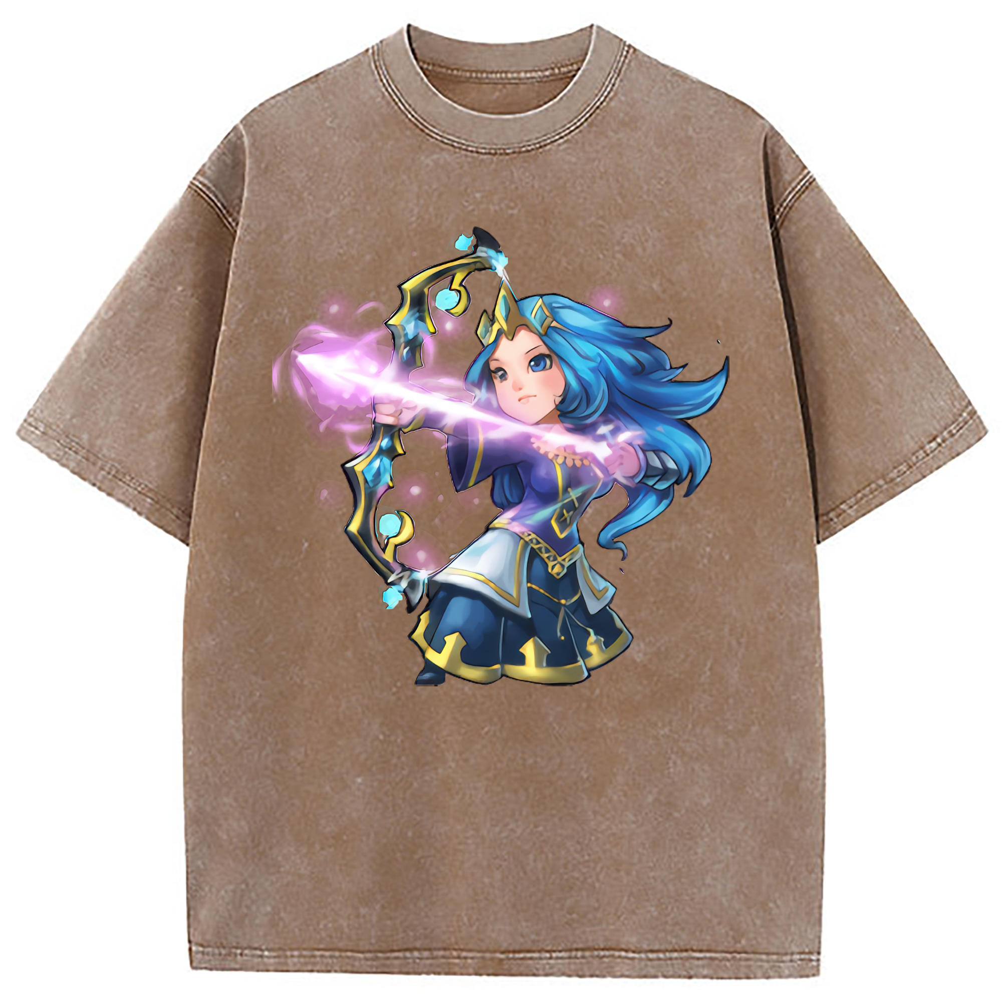 （画像用） リーグ・オブ・レジェンド League of Legends LOL 綿100% ヴィンテージ風 半袖Tシャツ（フロントプリント）