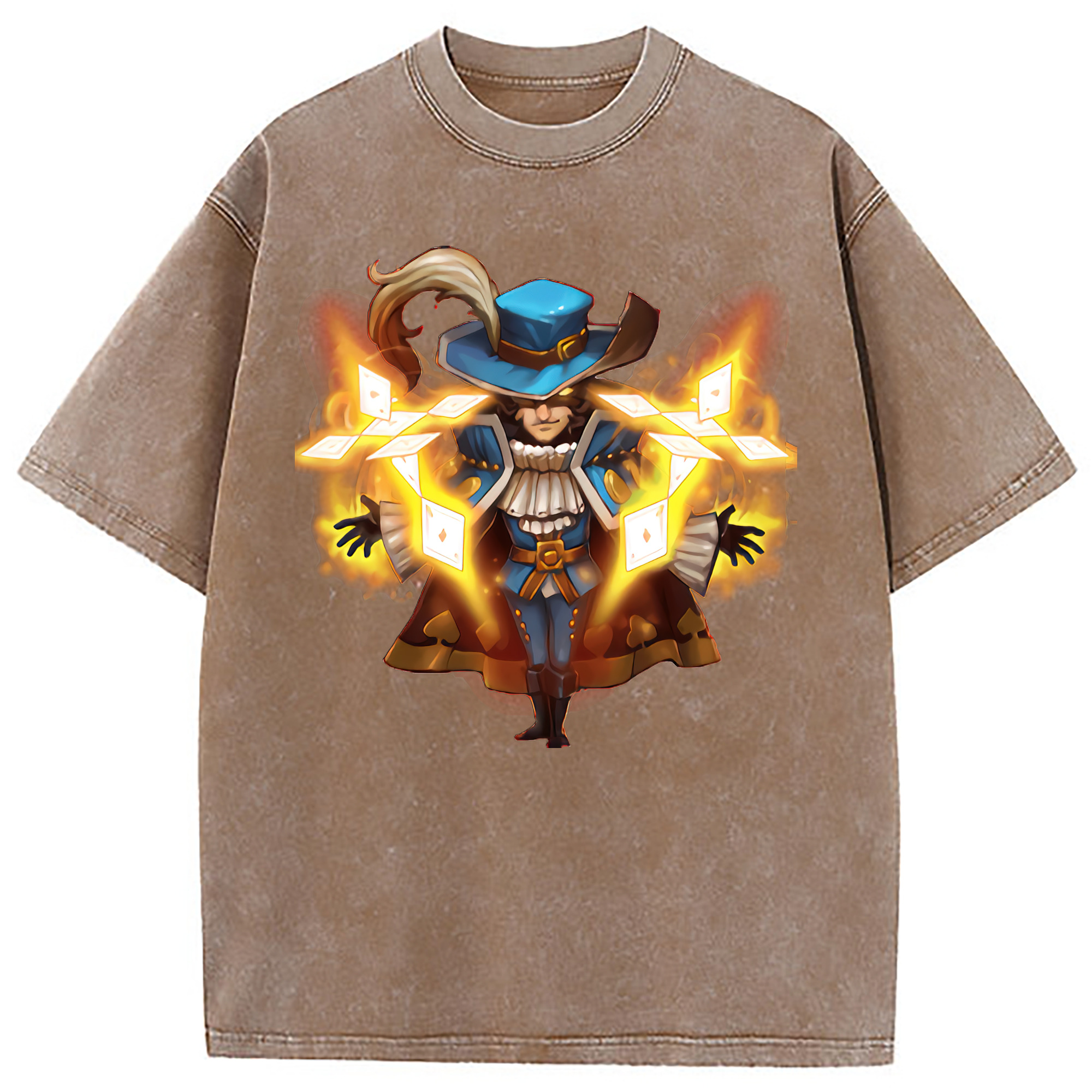 （画像用） リーグ・オブ・レジェンド League of Legends LOL 綿100% ヴィンテージ風 半袖Tシャツ（フロントプリント）