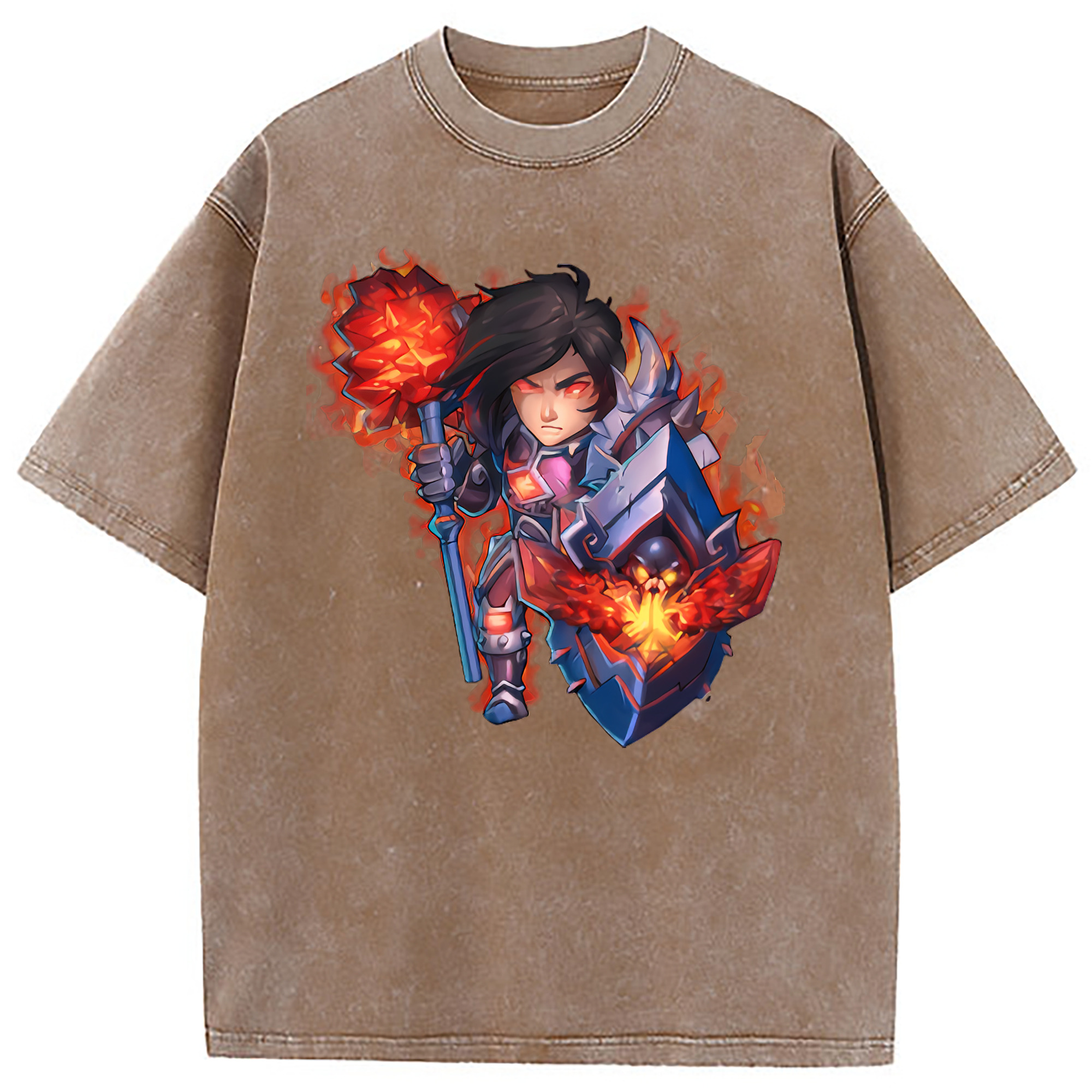 （画像用） リーグ・オブ・レジェンド League of Legends LOL 綿100% ヴィンテージ風 半袖Tシャツ（フロントプリント）