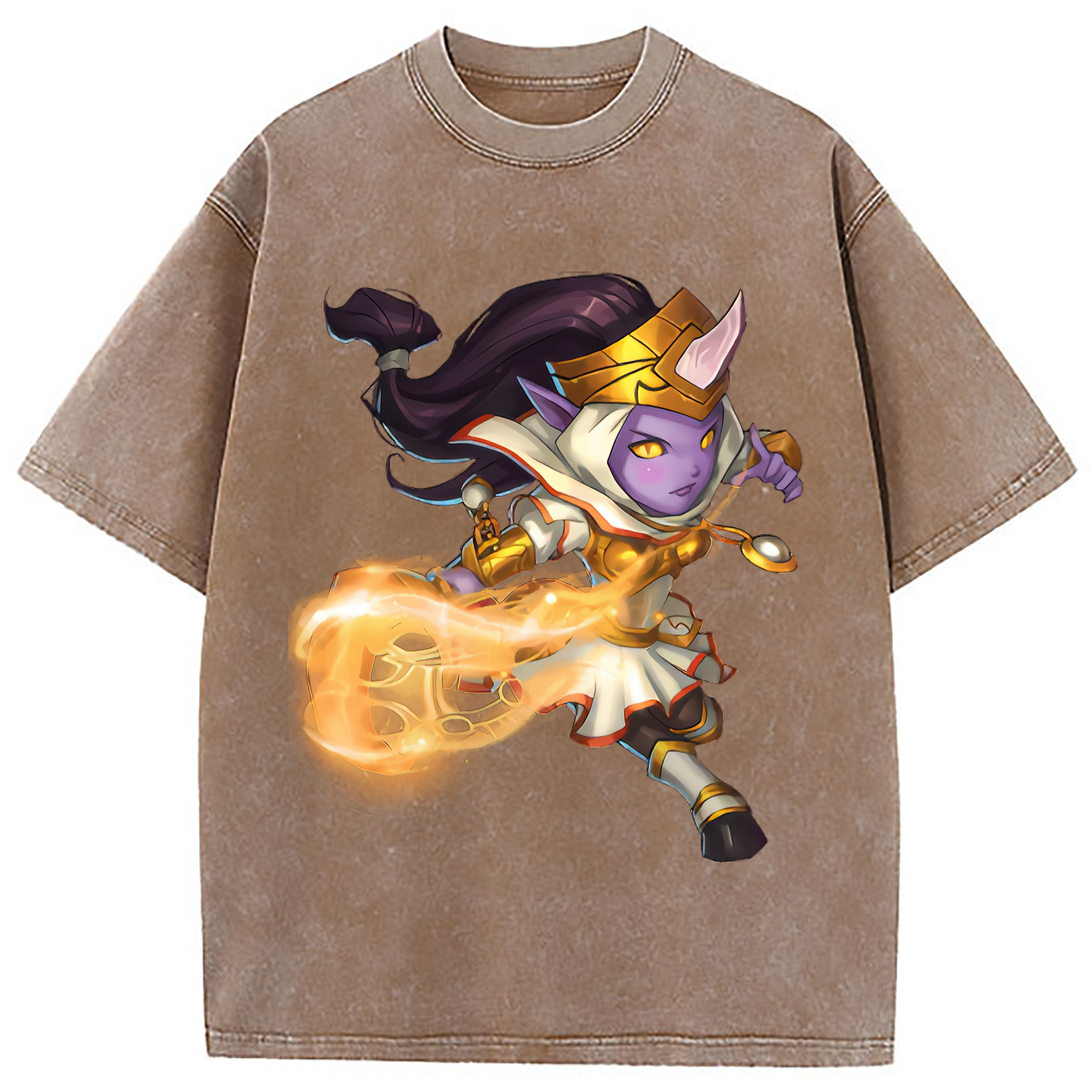 （画像用） リーグ・オブ・レジェンド League of Legends LOL 綿100% ヴィンテージ風 半袖Tシャツ（フロントプリント）