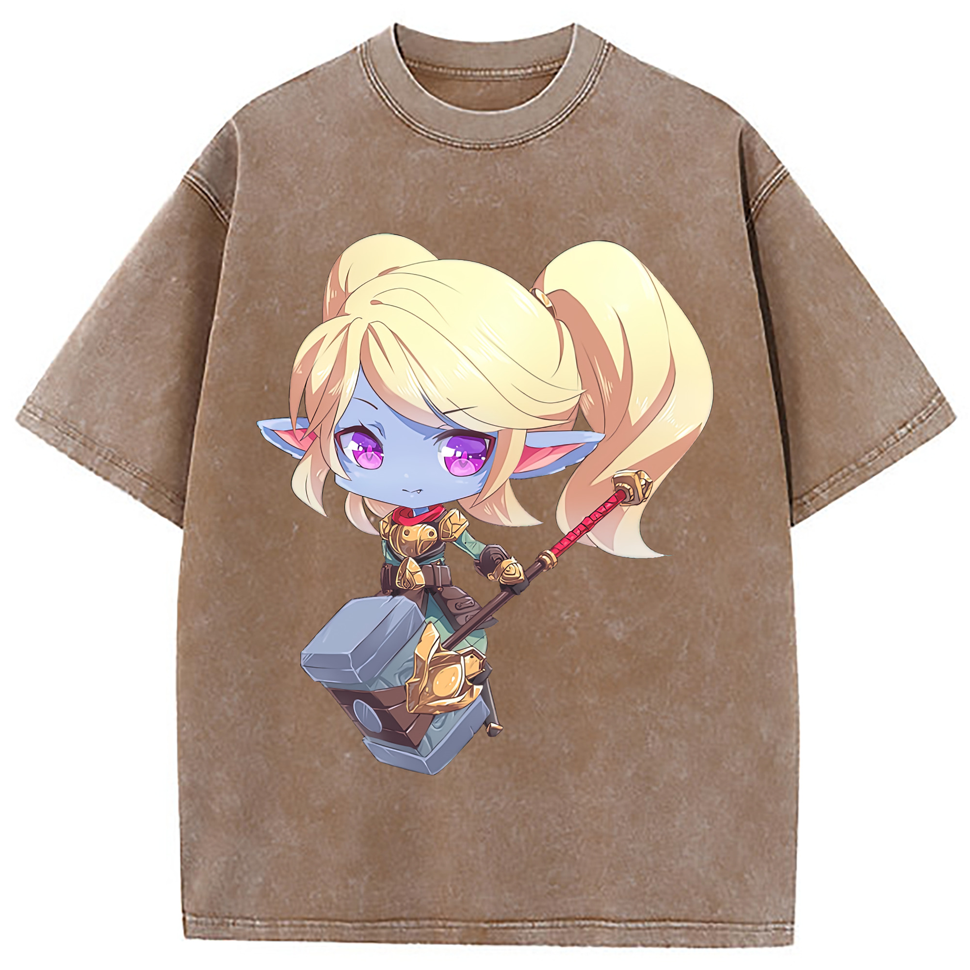 （画像用） リーグ・オブ・レジェンド League of Legends LOL 綿100% ヴィンテージ風 半袖Tシャツ（フロントプリント）