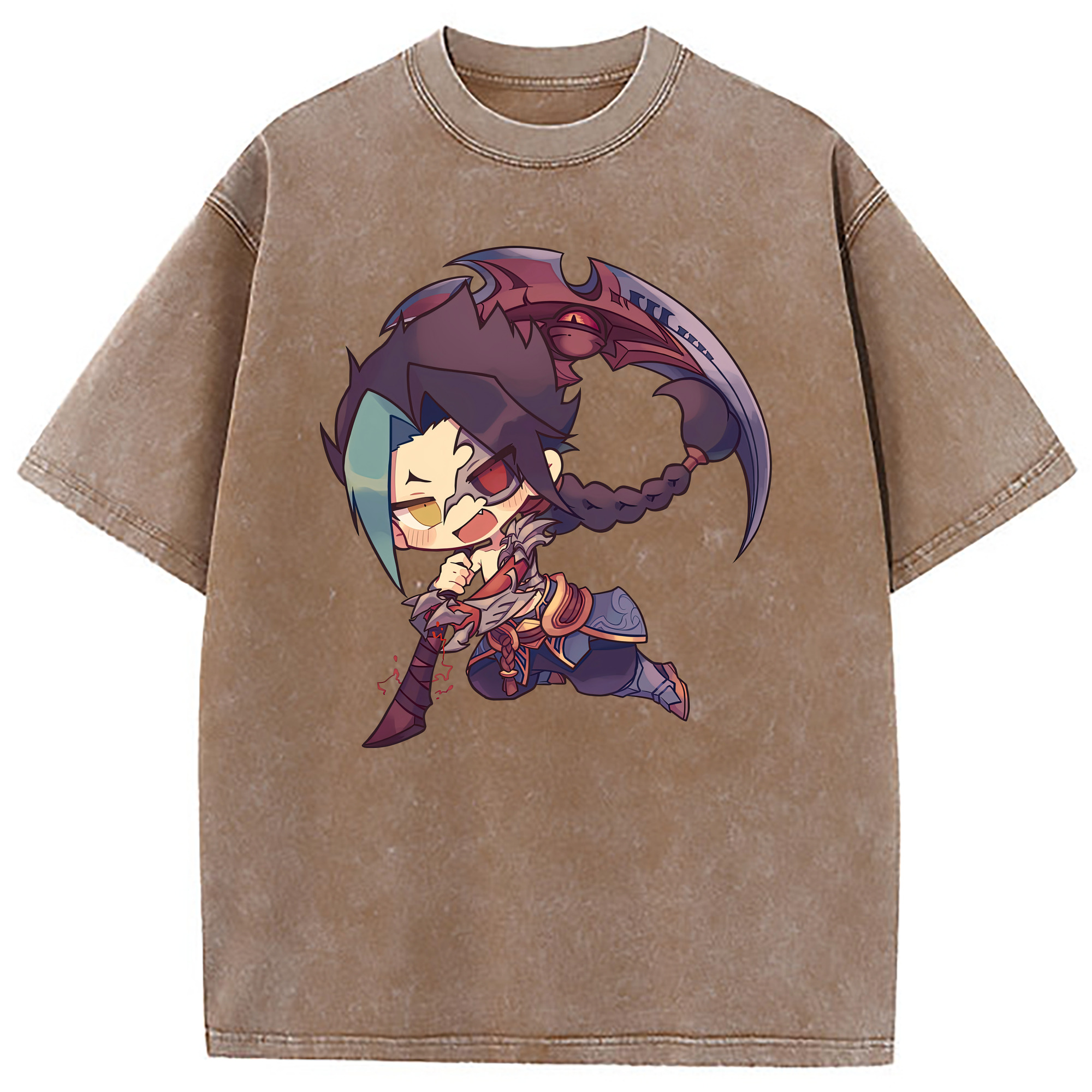 （画像用） リーグ・オブ・レジェンド League of Legends LOL 綿100% ヴィンテージ風 半袖Tシャツ（フロントプリント）
